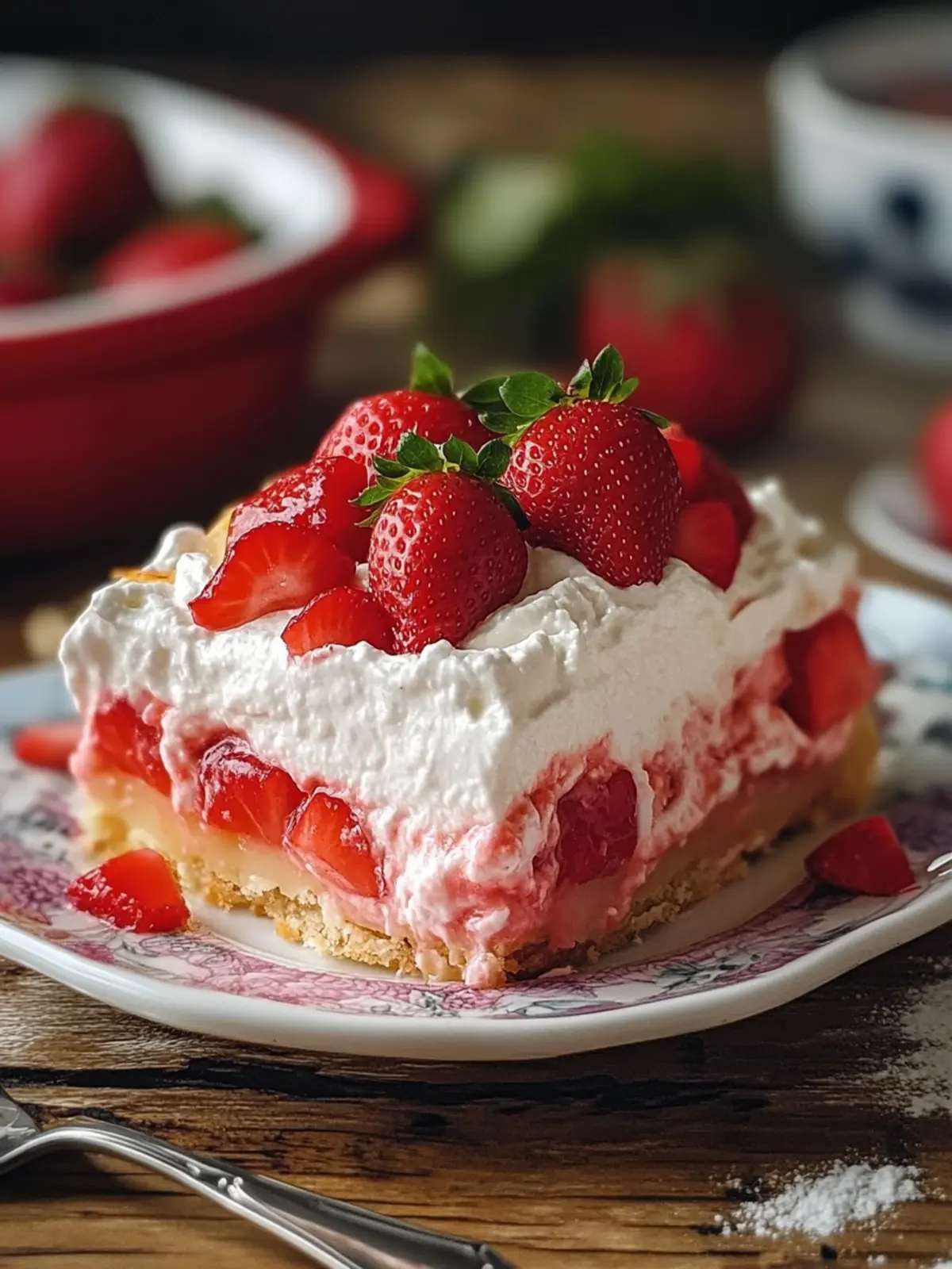 Strawberry Lasagna: Refreshing No-Bake Dessert Delight 5 Strawberry Lasagna