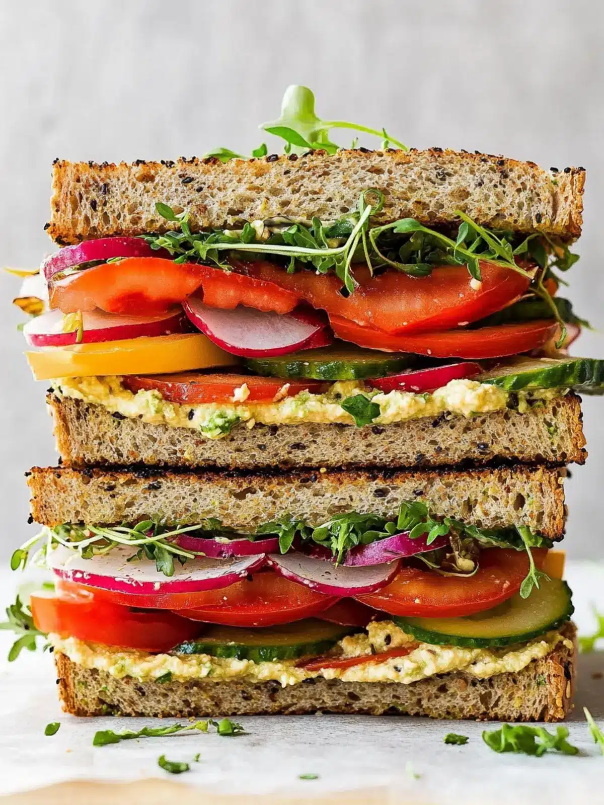Revamp Your Lunch with a Fresh Veggie and Hummus Sandwich 4 Veggie and Hummus Sandwich