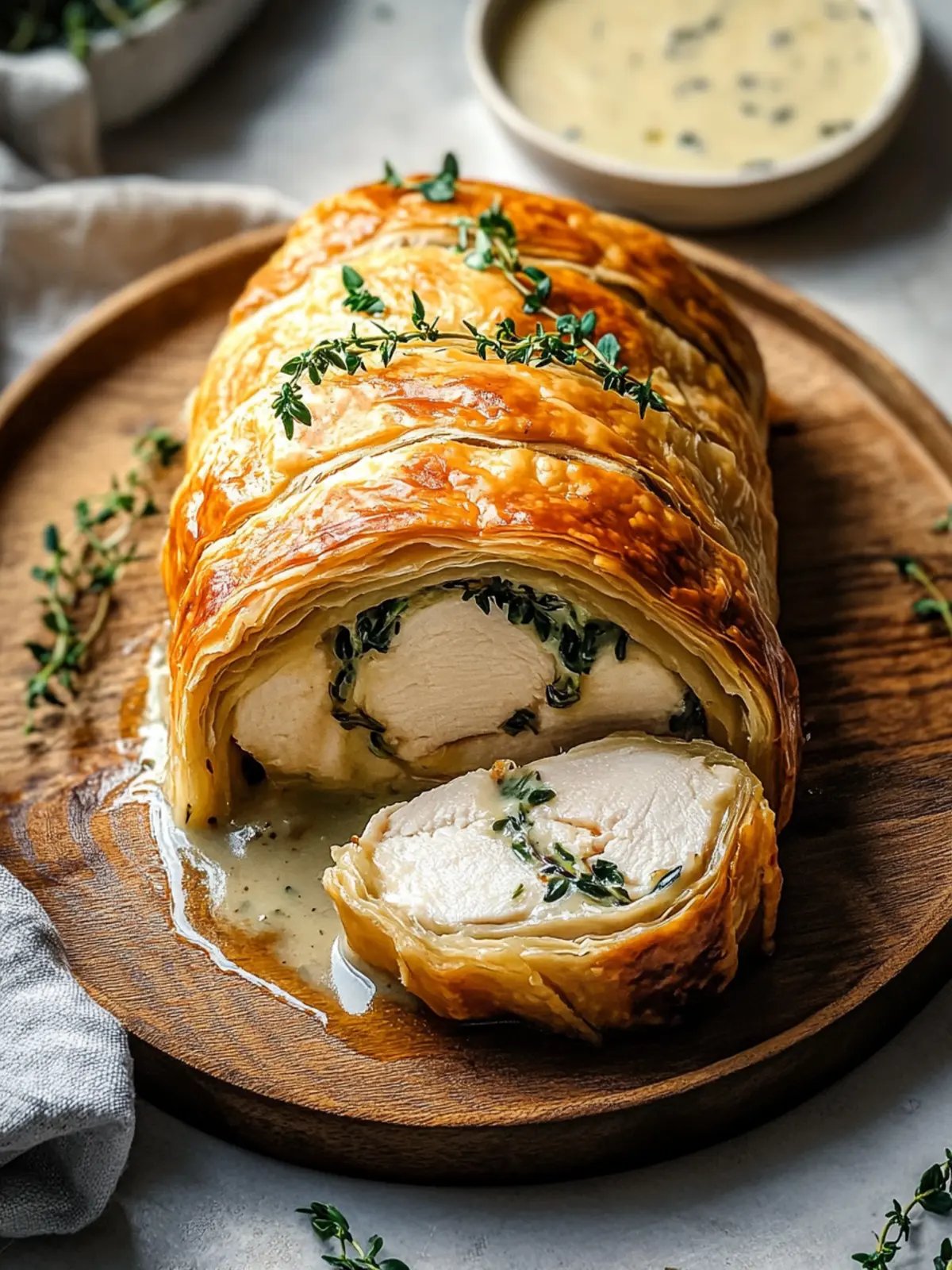 Savory Chicken Wellington with Creamy Dijon Sauce Delight 5 Savory Chicken Wellington with Creamy Dijon Sauce