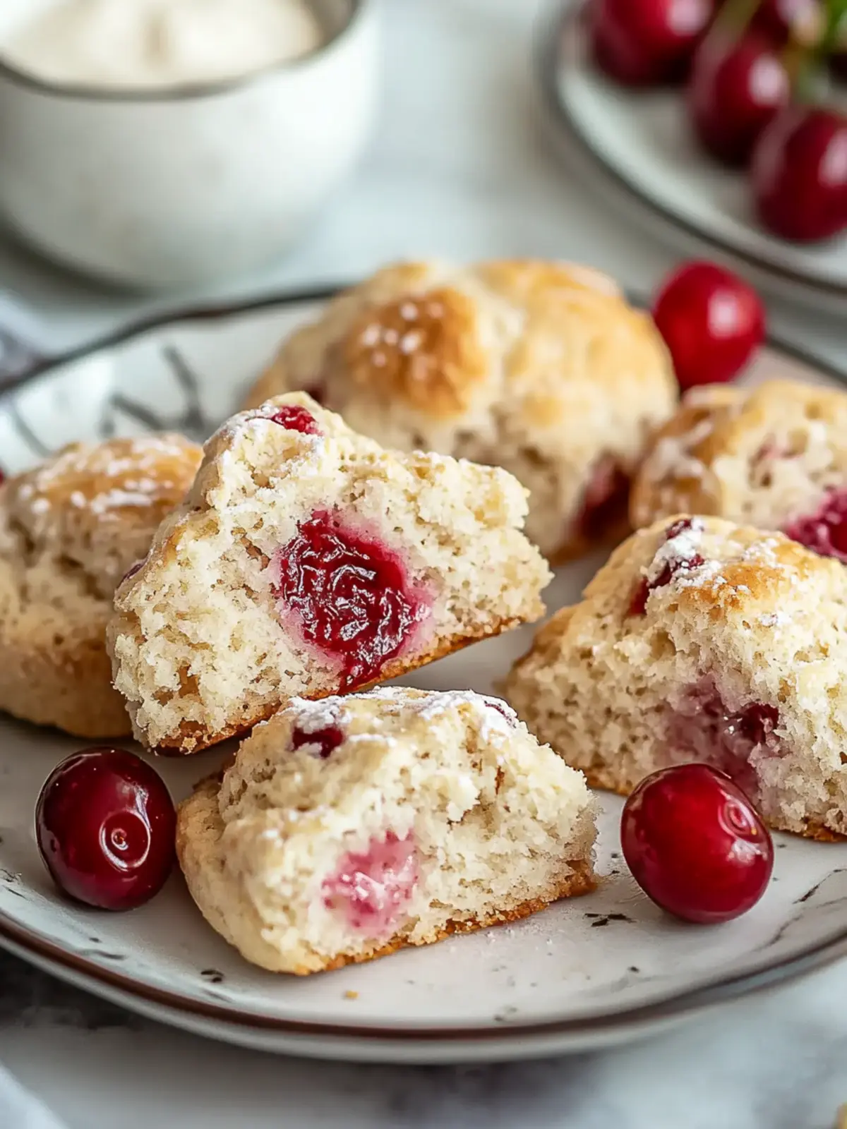 Quick & Flaky Cherry Scones for Cozy Mornings Anytime 5 Cherry Scones