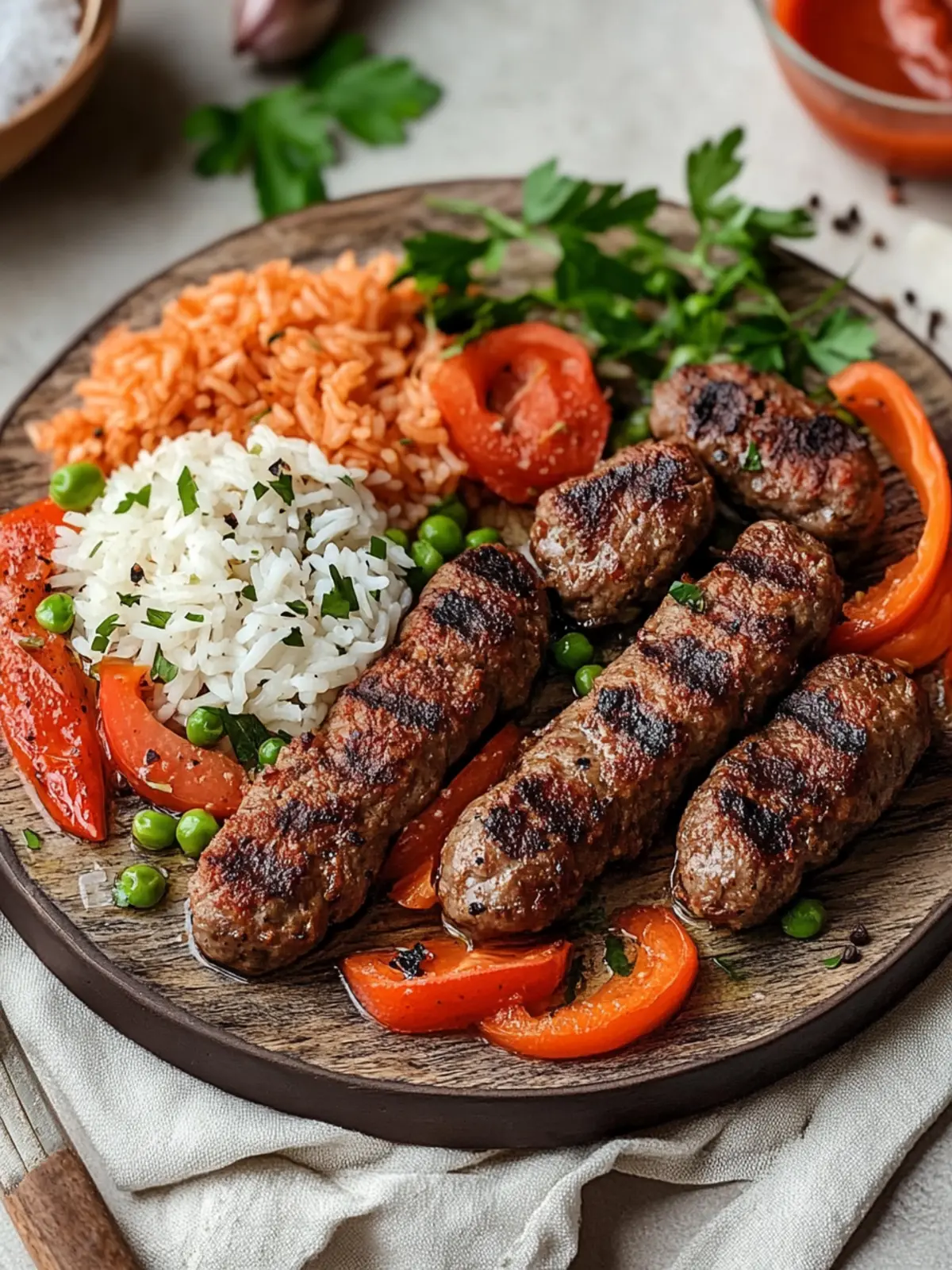 Savory Cevapcici with Rice: A Flavorful Balkan Delight 3 Cevapcici with rice