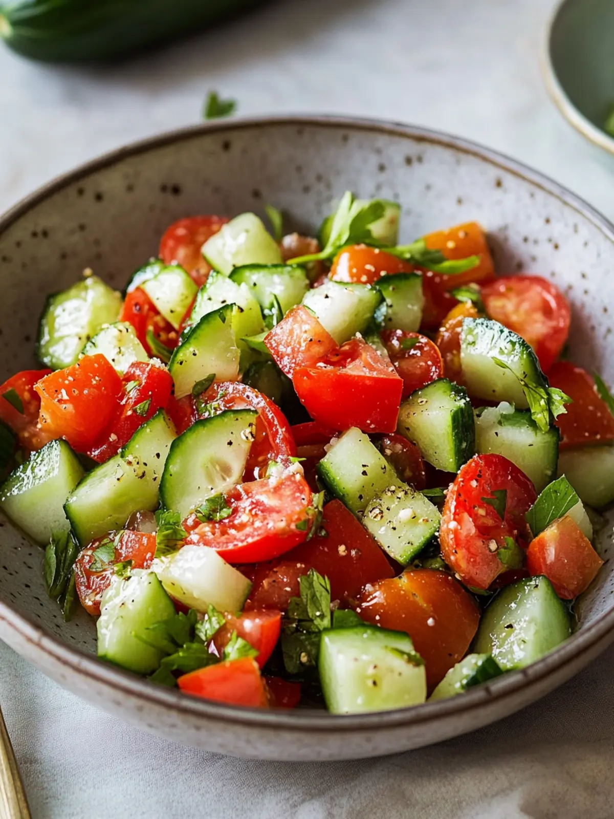 Refresh Your Summer with Tomato and Cucumber Salad Delight 3 Tomato and cucumber salad