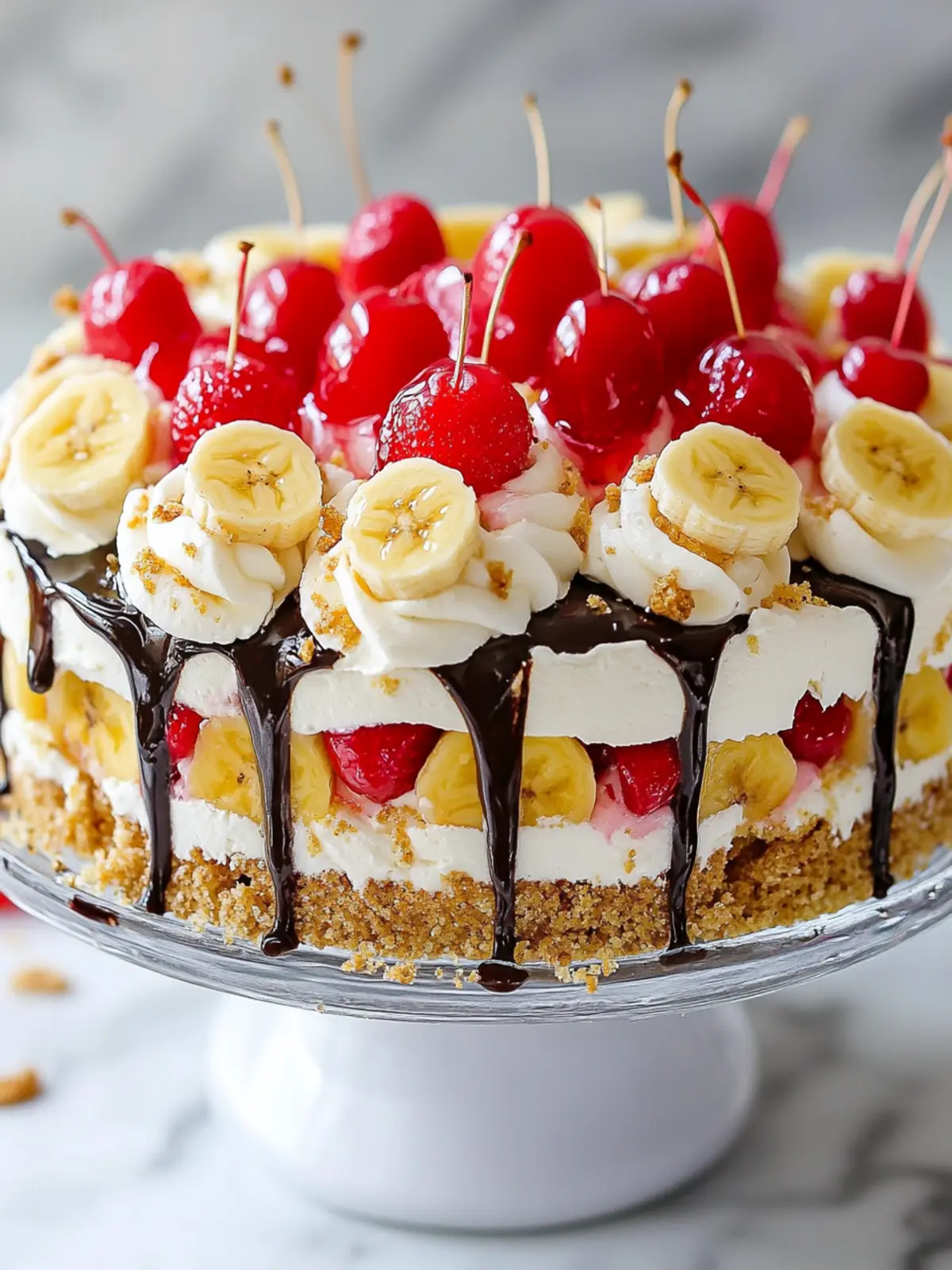 No Bake Banana Split Cake: Your Summer Party Showstopper 2 No Bake Banana Split Cake