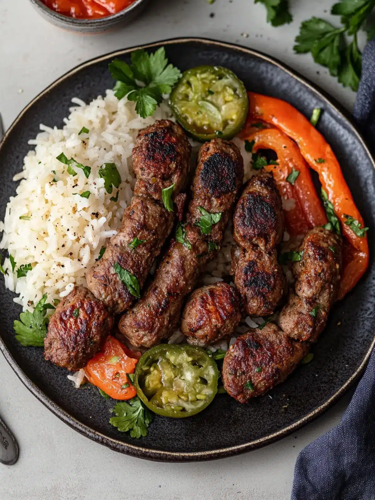 Savory Cevapcici with Rice: A Flavorful Balkan Delight 5 Cevapcici with rice