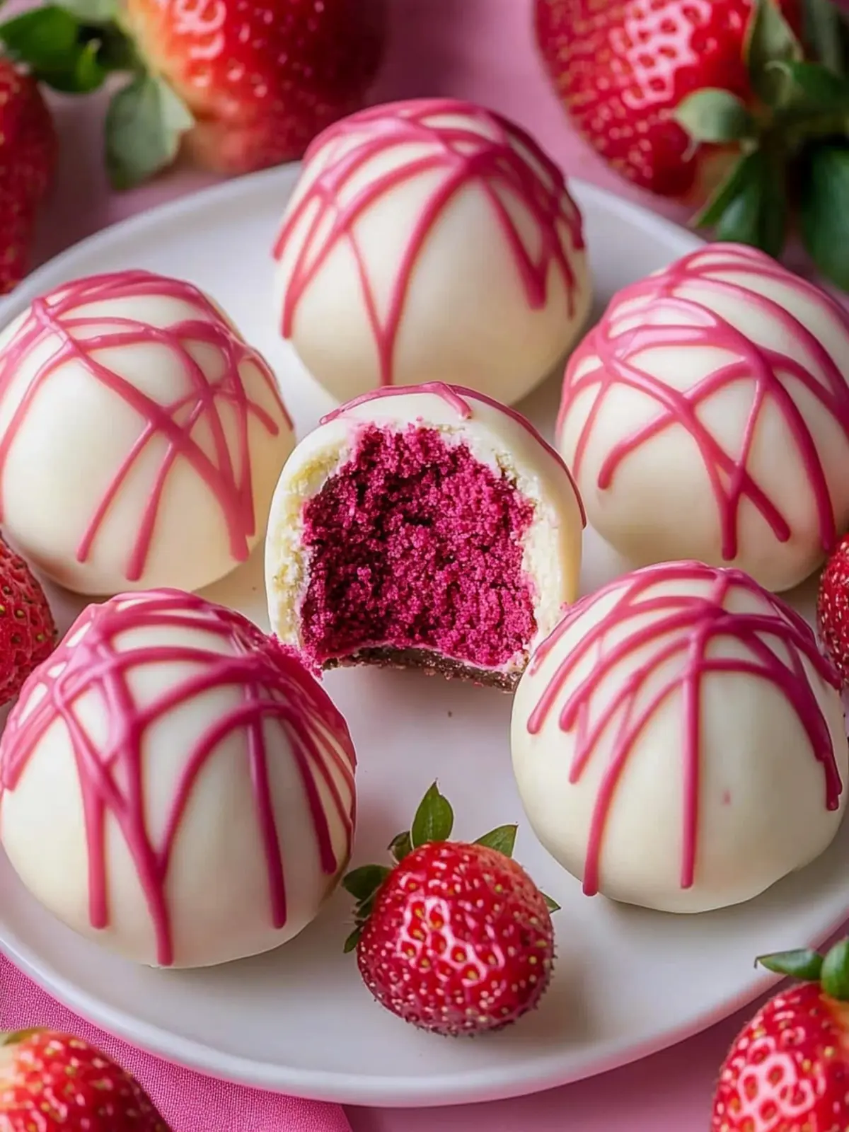 Strawberry Velvet Cheesecake Truffle Bites for Easy Celebrations 2 Strawberry Velvet Cheesecake Truffle Bites