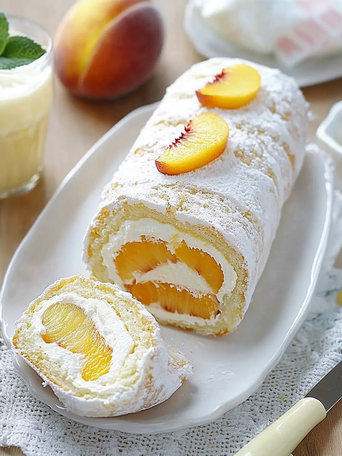 Peaches & Cream Jelly Roll: Your Summer Showstopper Dessert 5 Peaches & Cream Jelly Roll