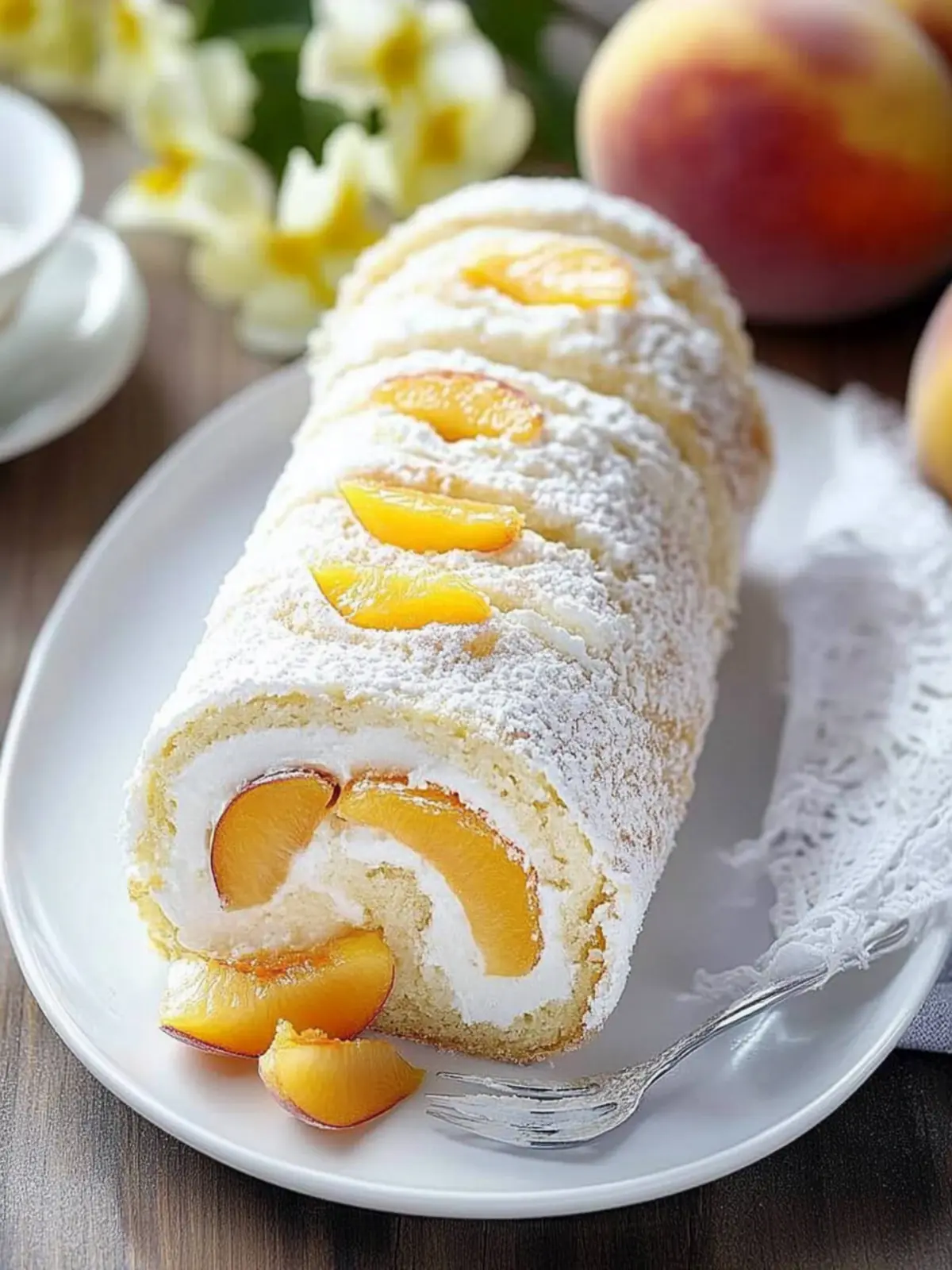 Peaches & Cream Jelly Roll: Your Summer Showstopper Dessert 2 Peaches & Cream Jelly Roll