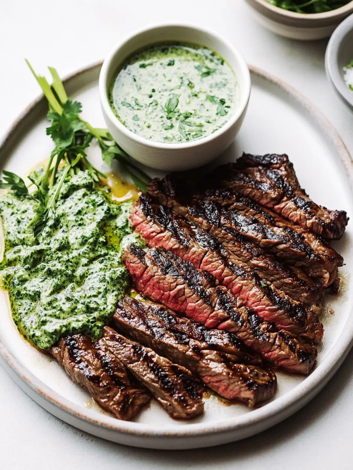 Flavorful Grilled Flat Iron Steak with Creamy Peruvian Green Sauce 2 Grilled Flat Iron Steak with Creamy Peruvian Green Sauce- Father's day dinner special