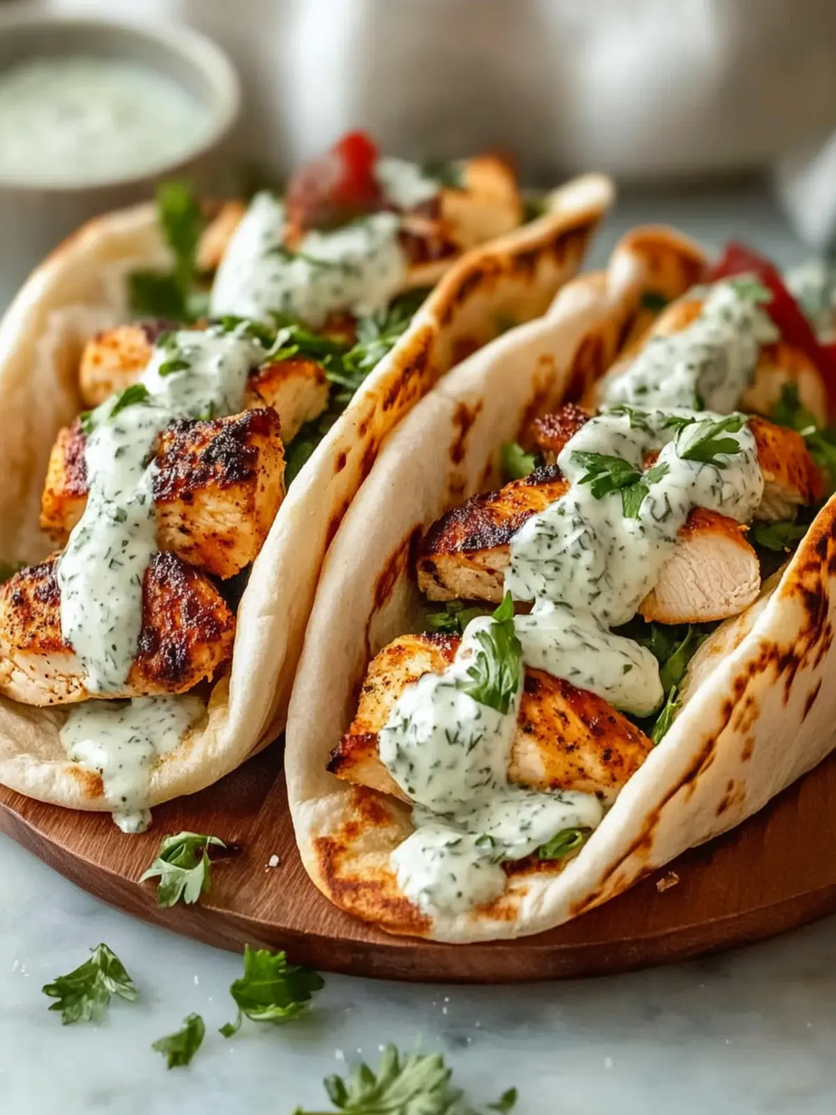 Weeknight Delight: Sheet Pan Chicken Pitas with Herby Ranch 3 Sheet Pan Chicken Pitas with Herby Ranch