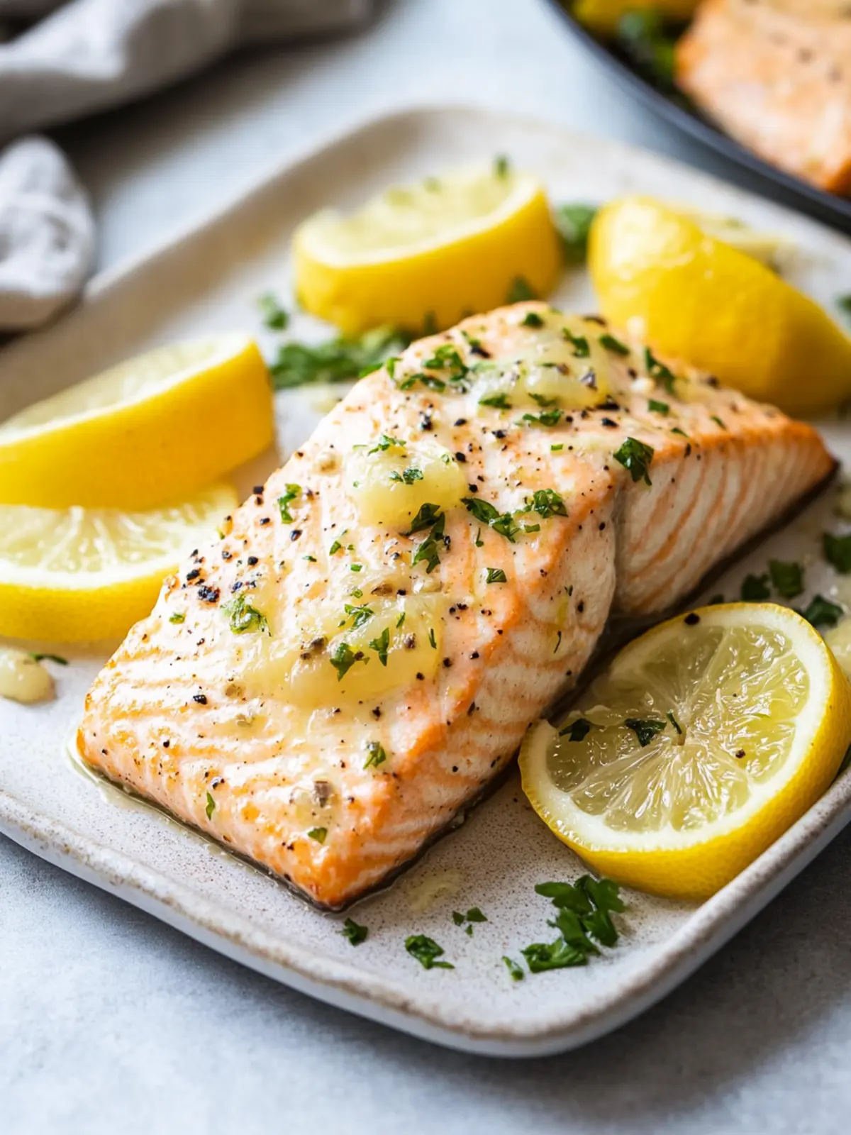 Savory Baked Lemon Garlic Salmon Ready in 20 Minutes 4 Baked Lemon Garlic Salmon