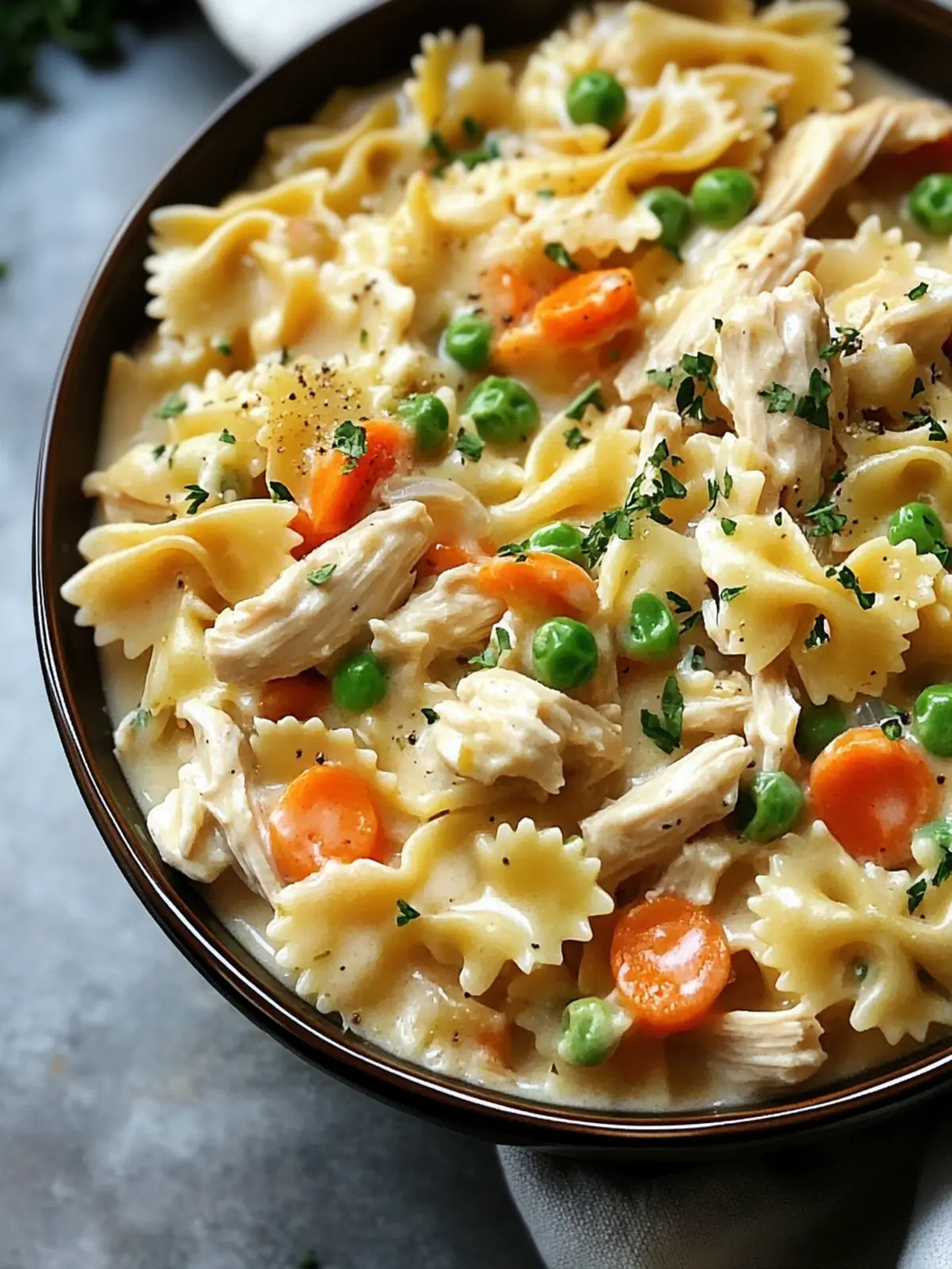 Cozy Chicken Pot Pie Pasta: A Comforting Weeknight Delight 4 Chicken Pot Pie Pasta