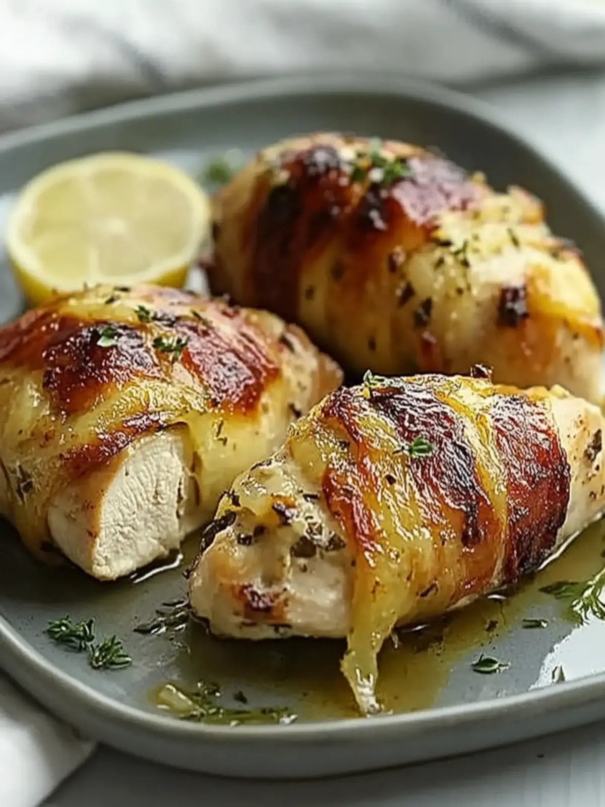 Mouthwatering Mustard-Stuffed Chicken Wrapped in Bacon Bliss 4 Mustard-stuffed chicken