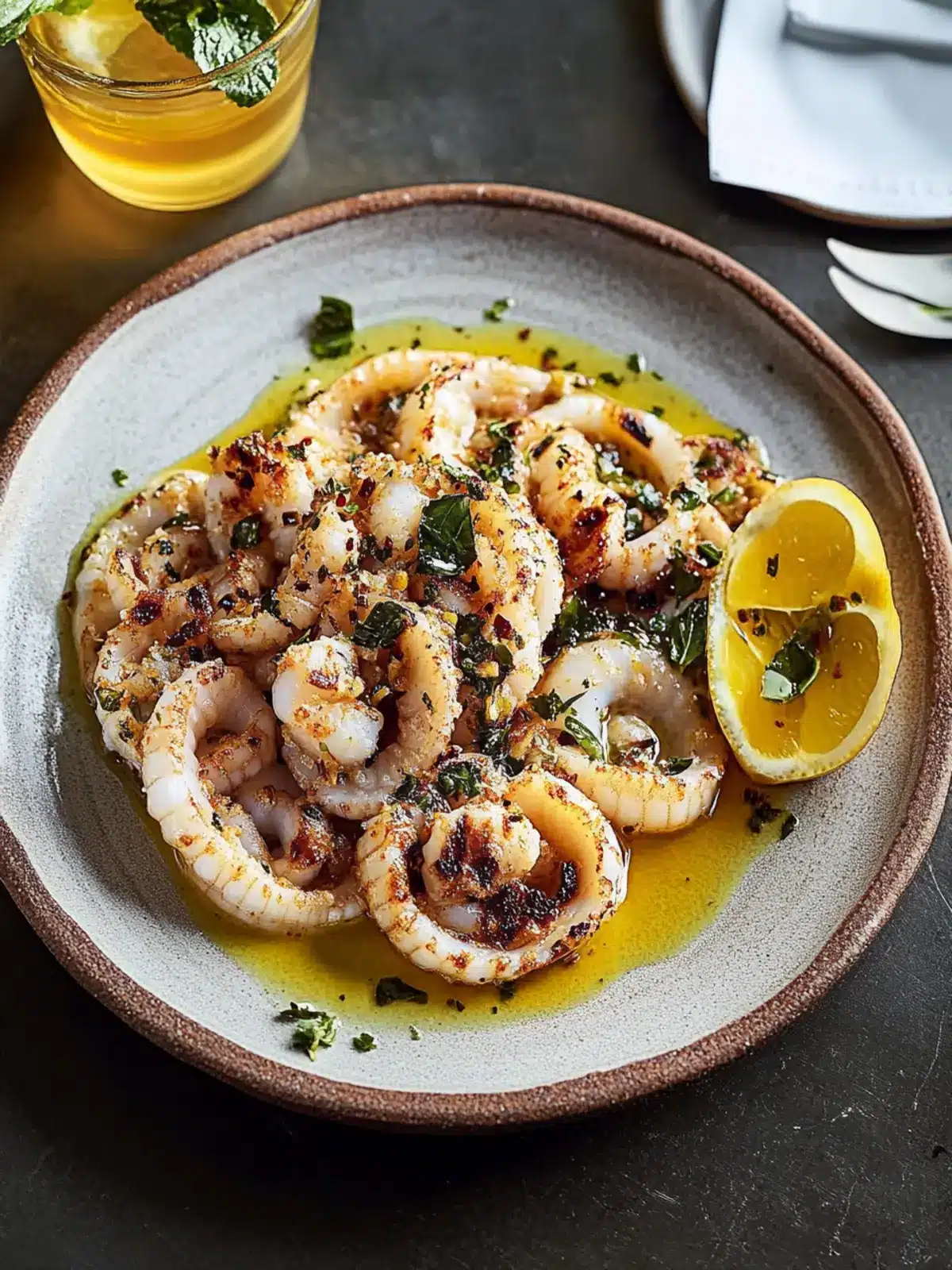 Savor Barbecued Calamari with Salmoriglio Italian Dressing 3 Barbecued calamari with salmoriglio (Italian dressing)