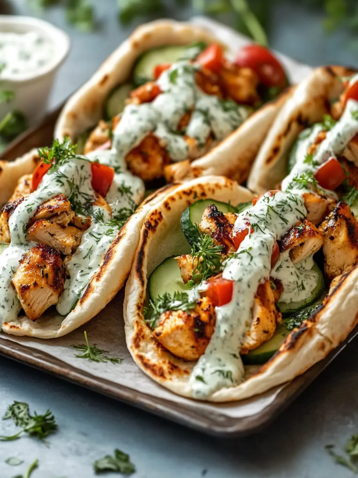 Weeknight Delight: Sheet Pan Chicken Pitas with Herby Ranch 5 Sheet Pan Chicken Pitas with Herby Ranch