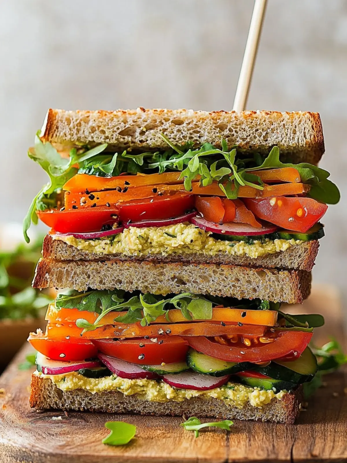 Revamp Your Lunch with a Fresh Veggie and Hummus Sandwich 3 Veggie and Hummus Sandwich