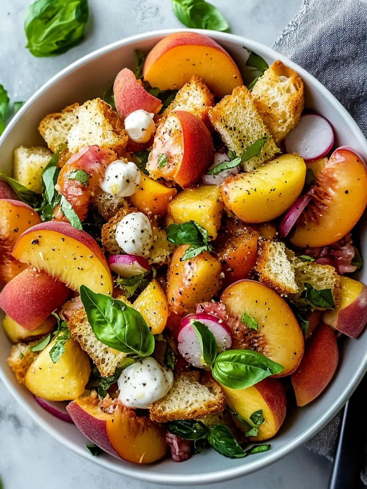 Peach Panzanella Salad Summer Freshness You’ll Crave 4 Peach Panzanella Salad Summer