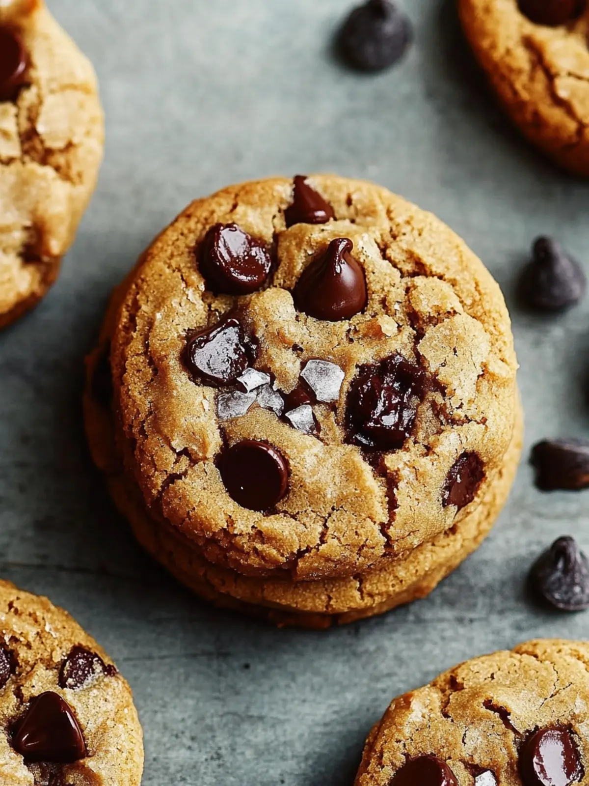 Vegan Chocolate Chip Cookies with a Surprise Caramel Twist 3 Vegan Chocolate Chip Cookies