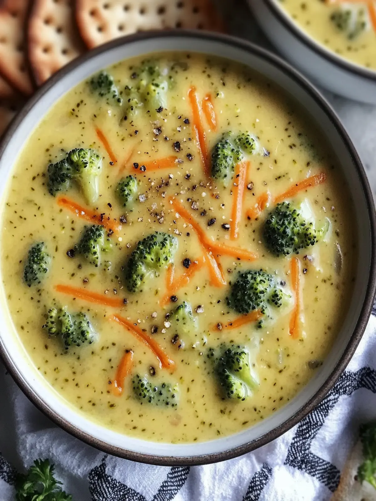 Delicious Vegan Broccoli Cheddar Soup for Cozy Nights 5 Broccoli Cheddar Soup