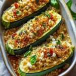 Stuffed Zucchini with Couscous and Feta for Easy Weeknight Dinners 2 Stuffed zucchini, couscous, and feta