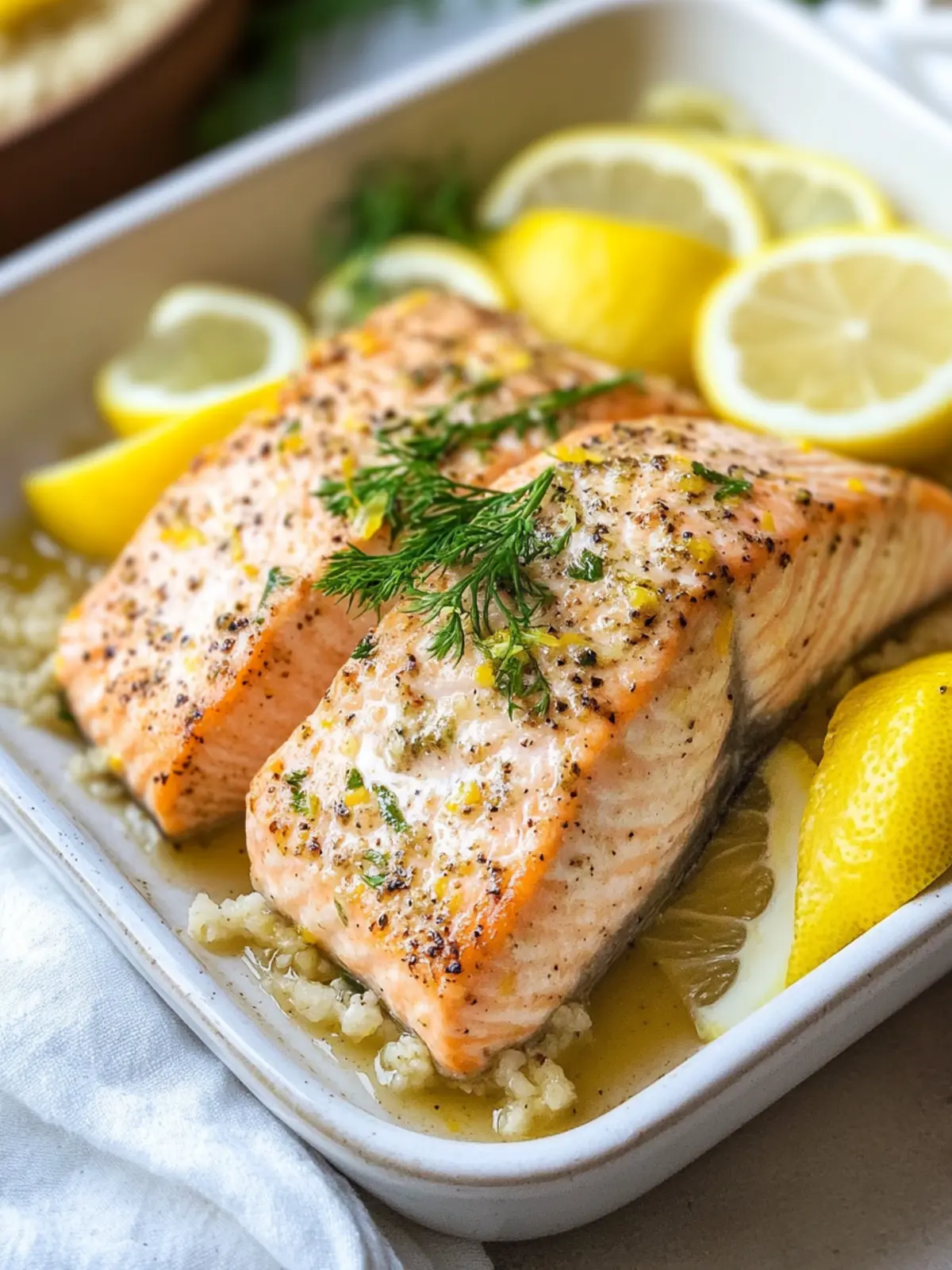 Savory Baked Lemon Garlic Salmon Ready in 20 Minutes 5 Baked Lemon Garlic Salmon
