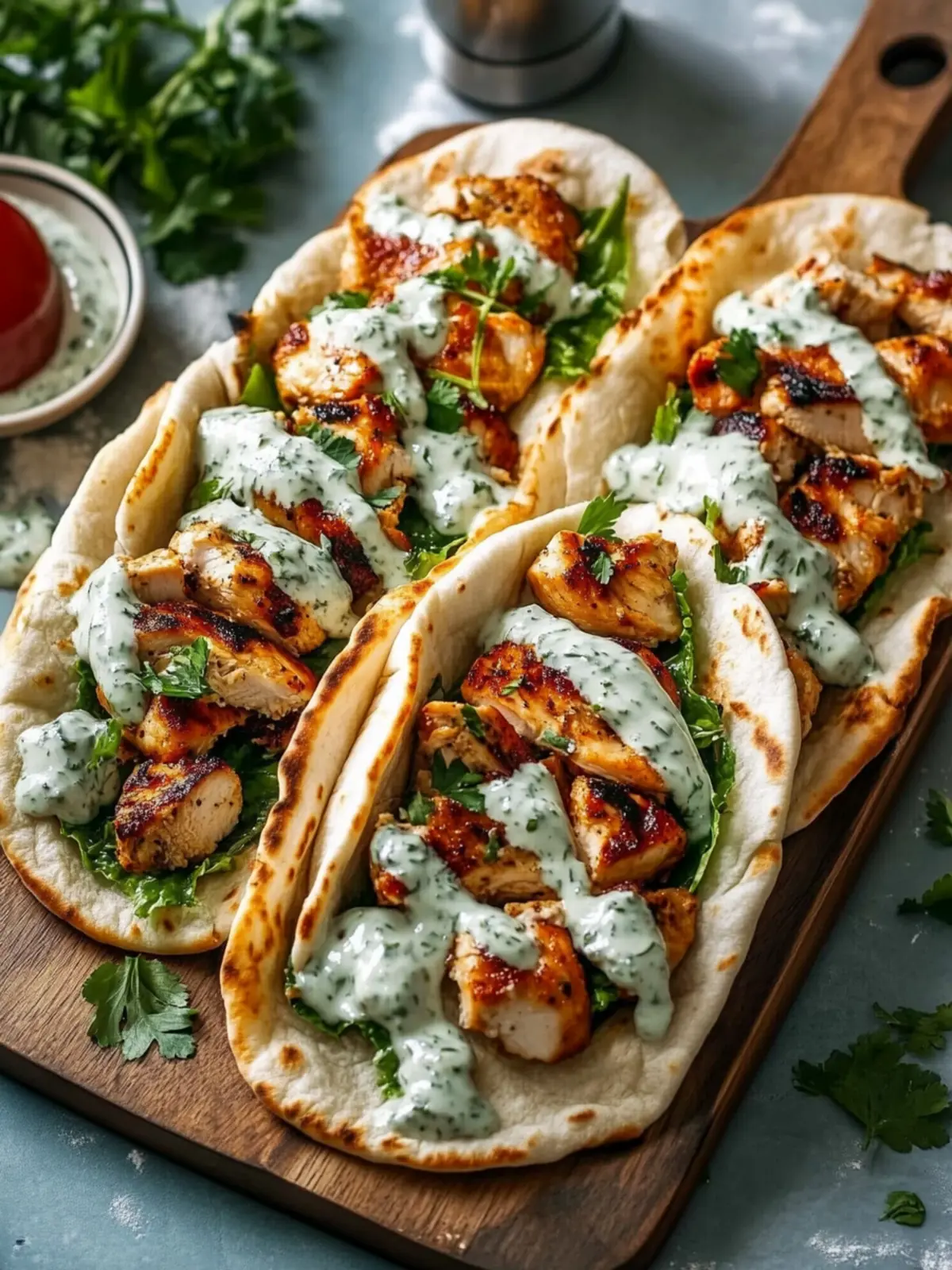 Weeknight Delight: Sheet Pan Chicken Pitas with Herby Ranch 4 Sheet Pan Chicken Pitas with Herby Ranch