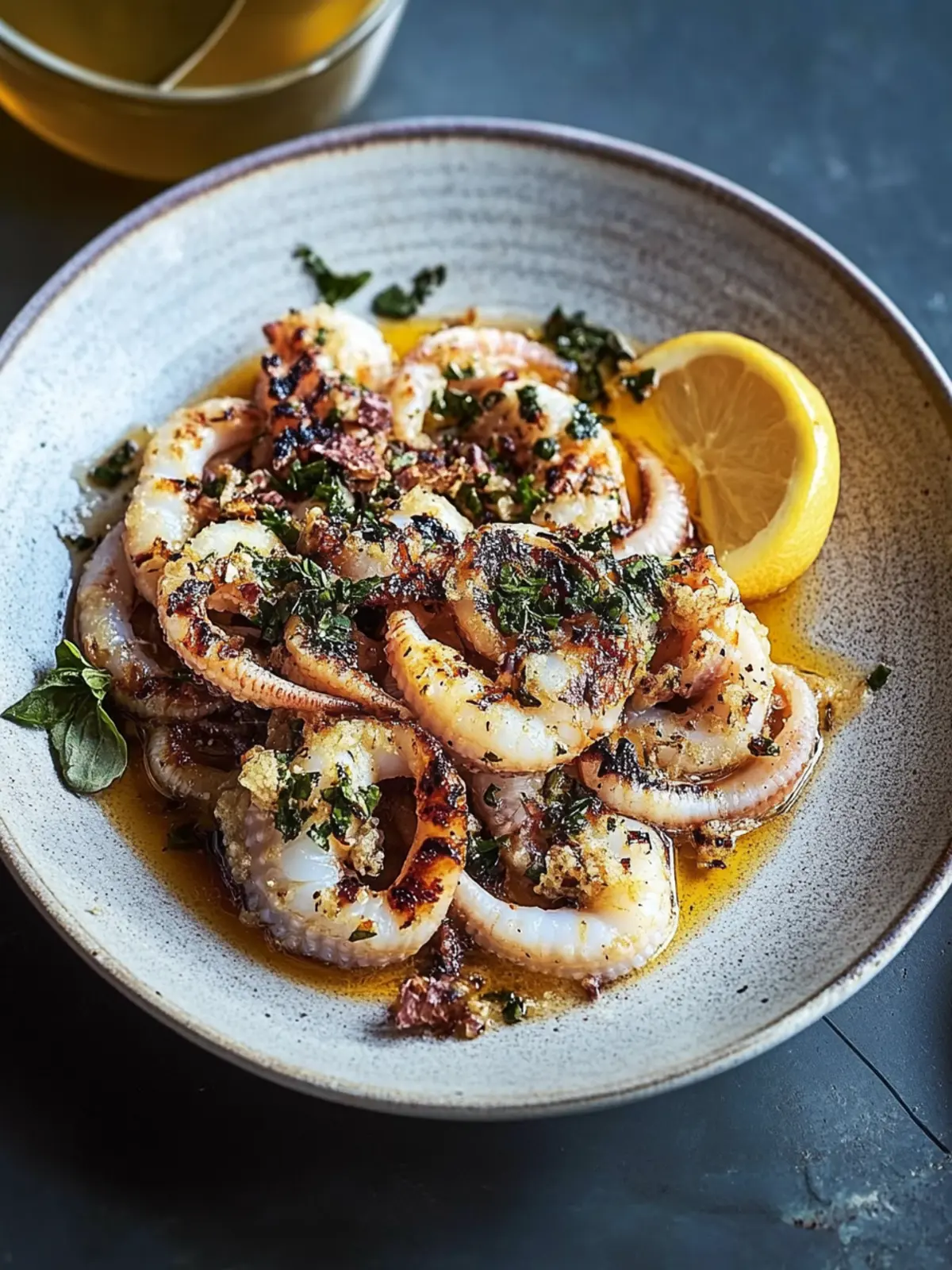 Savor Barbecued Calamari with Salmoriglio Italian Dressing 4 Barbecued calamari with salmoriglio (Italian dressing)