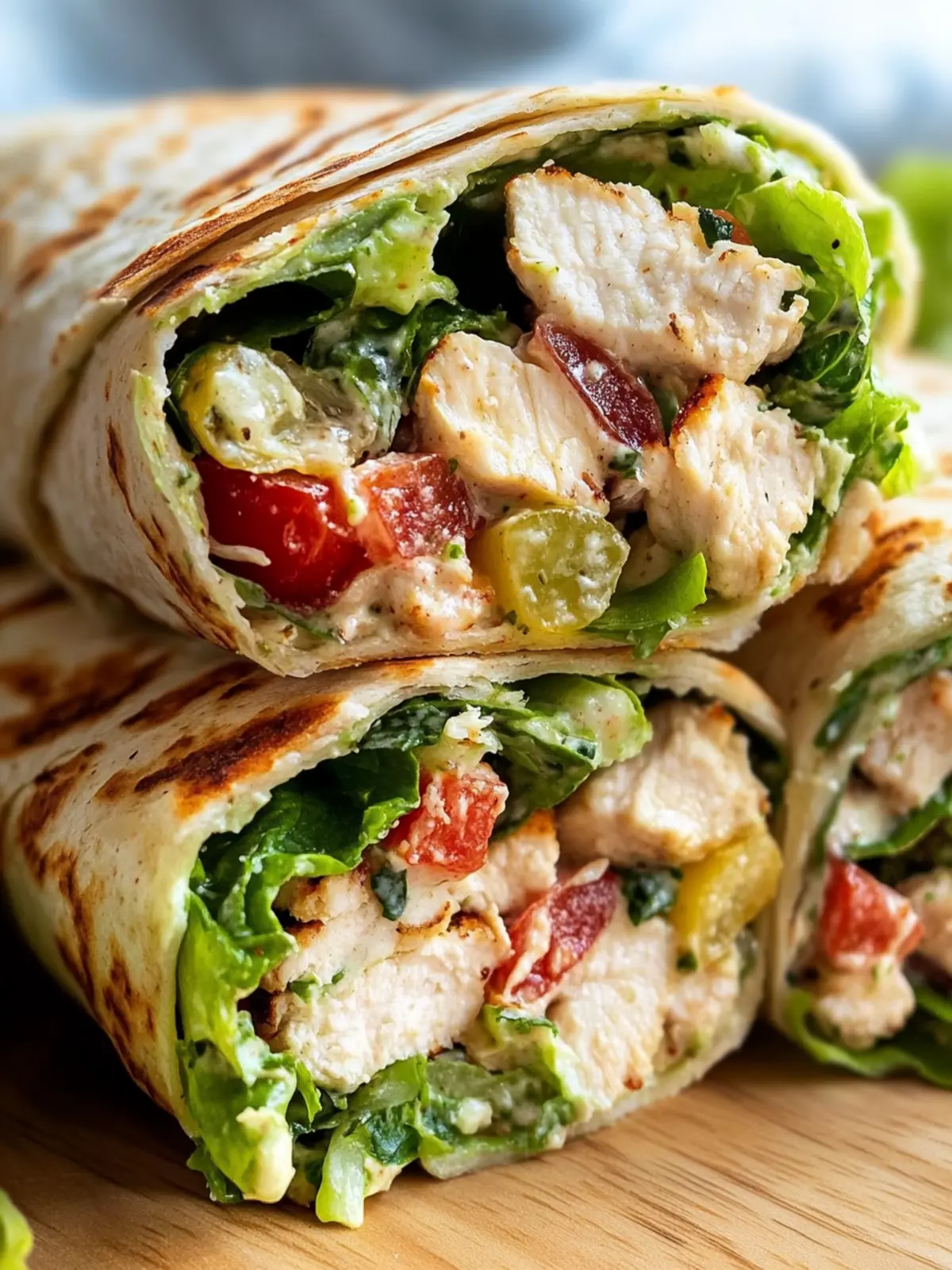 Savory Chicken Caesar Wraps with Creamy Homemade Dressing 5 Chicken Caesar Wrap