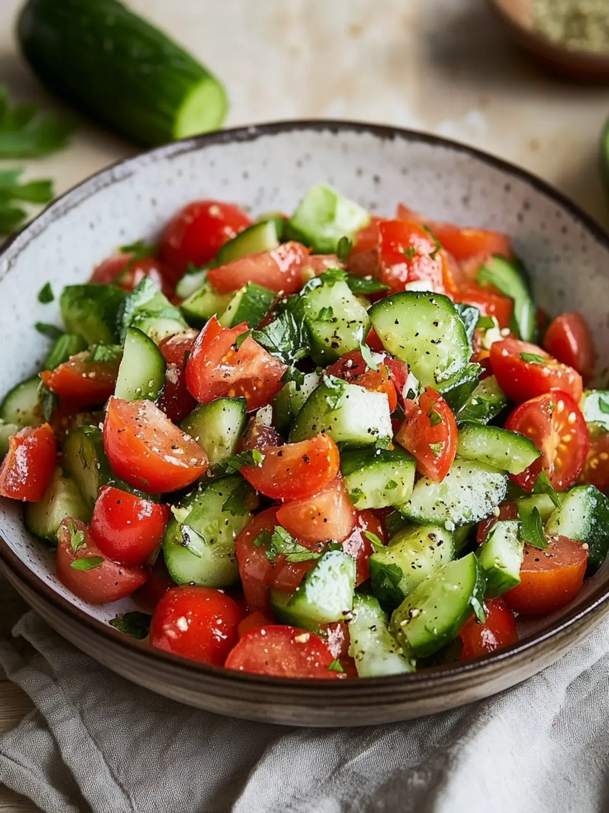 Refresh Your Summer with Tomato and Cucumber Salad Delight 4 Tomato and cucumber salad