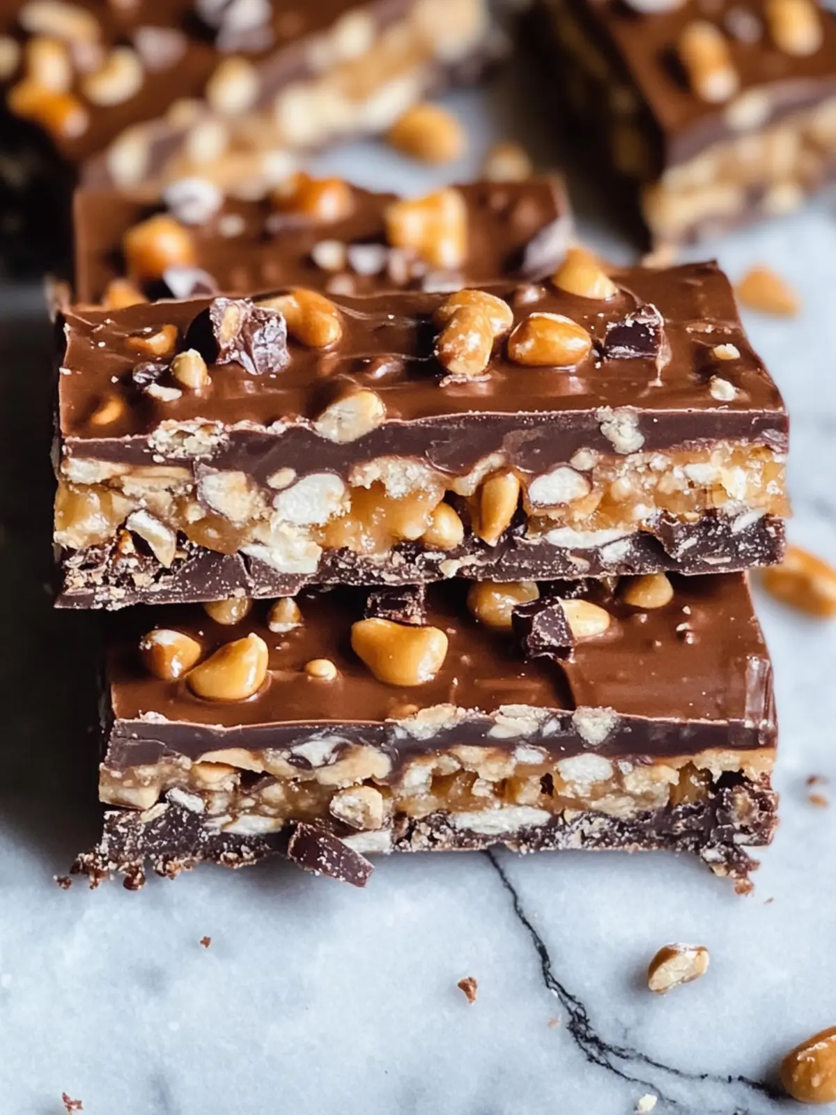 Decadent No Bake Crispy Snickers Bars You Can’t Resist 4 No Bake Crispy Snickers Bars