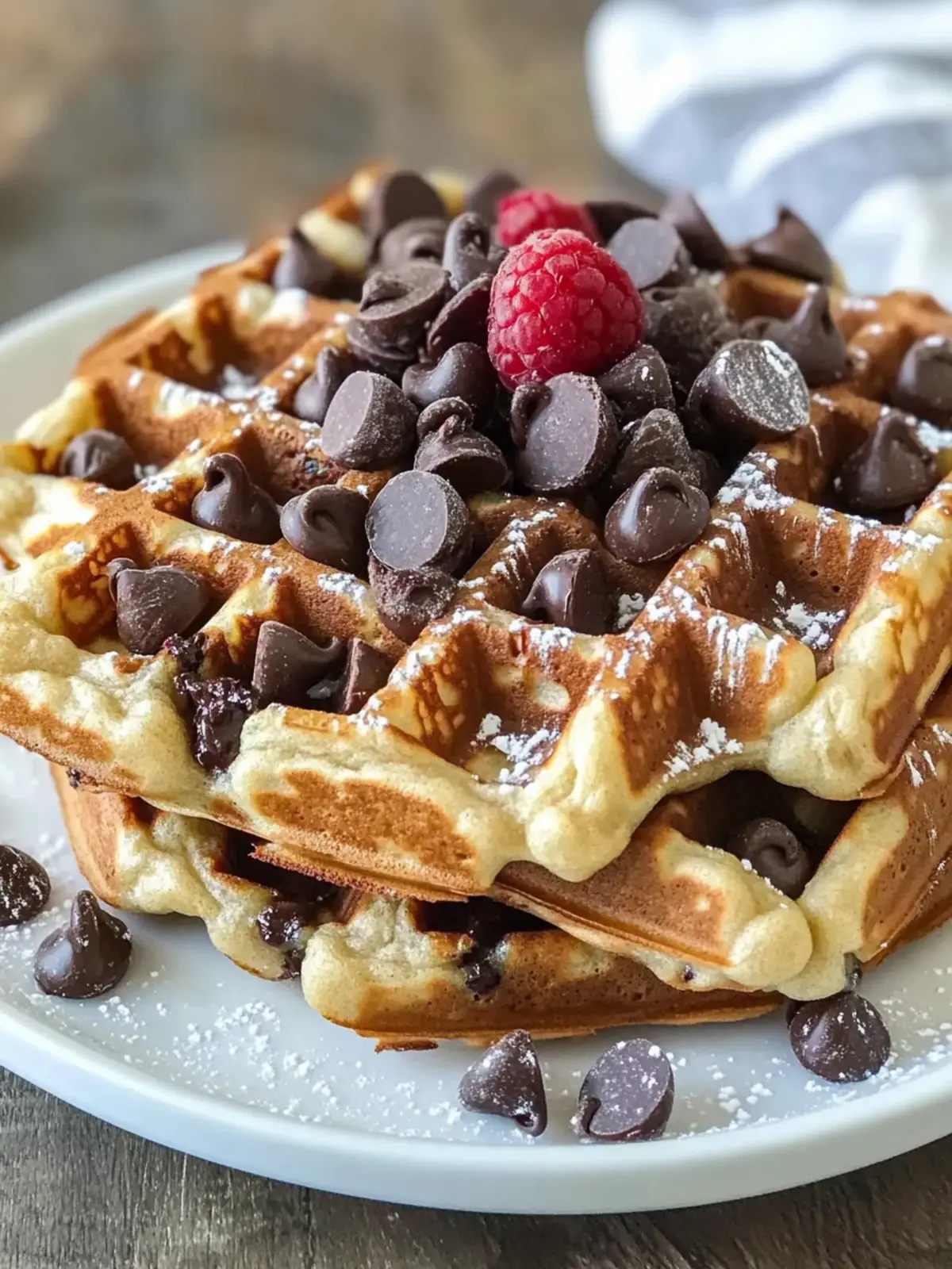 Chocolate Chip Protein Waffles: 25g Protein for Busy Mornings 2 Chocolate Chip Protein Waffles 25g Protein Easy Freezer Breakfast