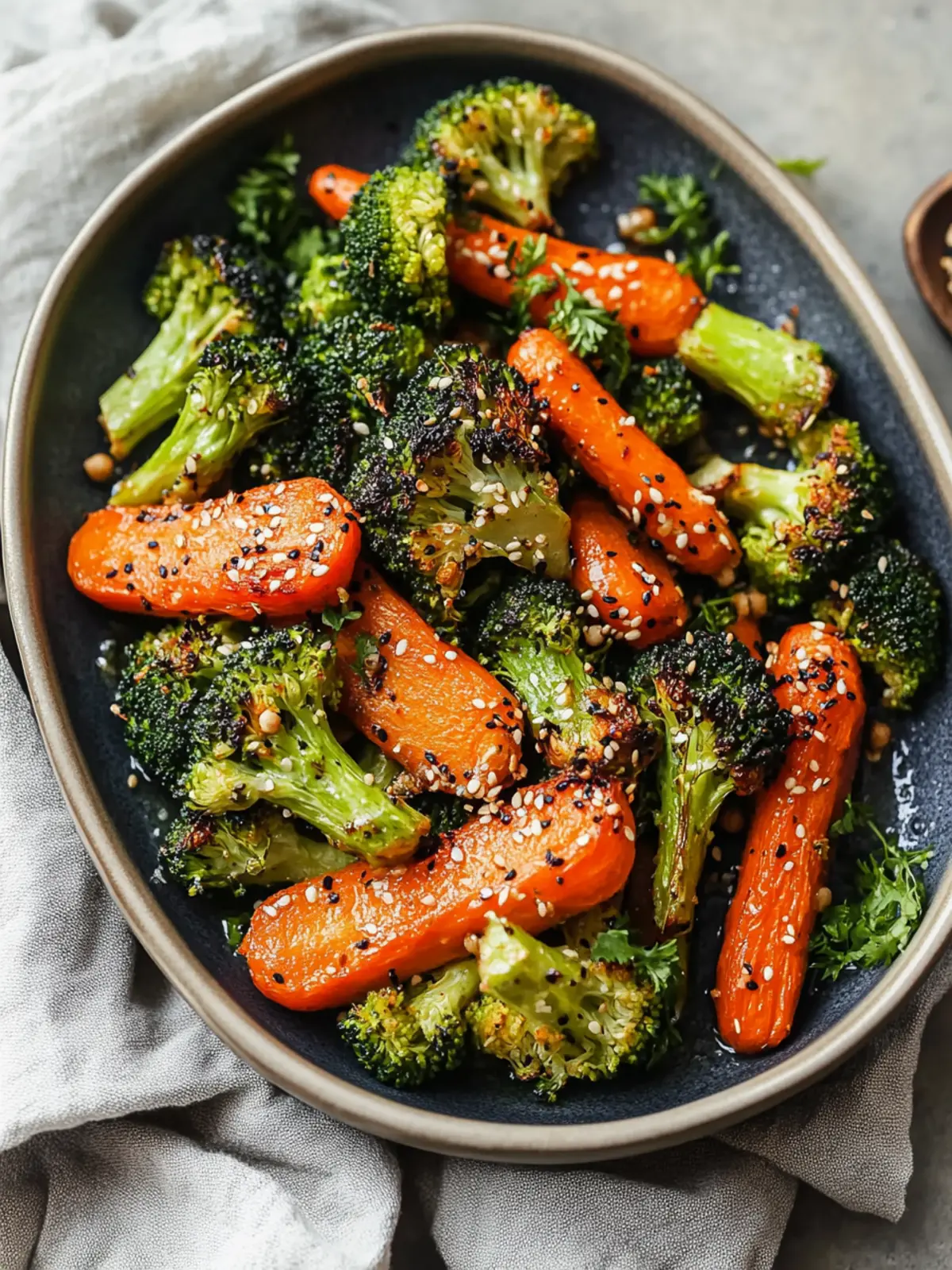 Savory Roasted Broccoli & Carrots: An Asian-Inspired Delight 4 Roasted Broccoli & Carrots (Asian-Inspired)