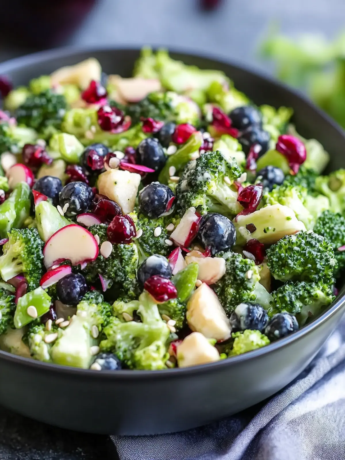 Wholesome Healthy Broccoli Salad with Sweet Blueberry Burst 3 Healthy Broccoli Salad