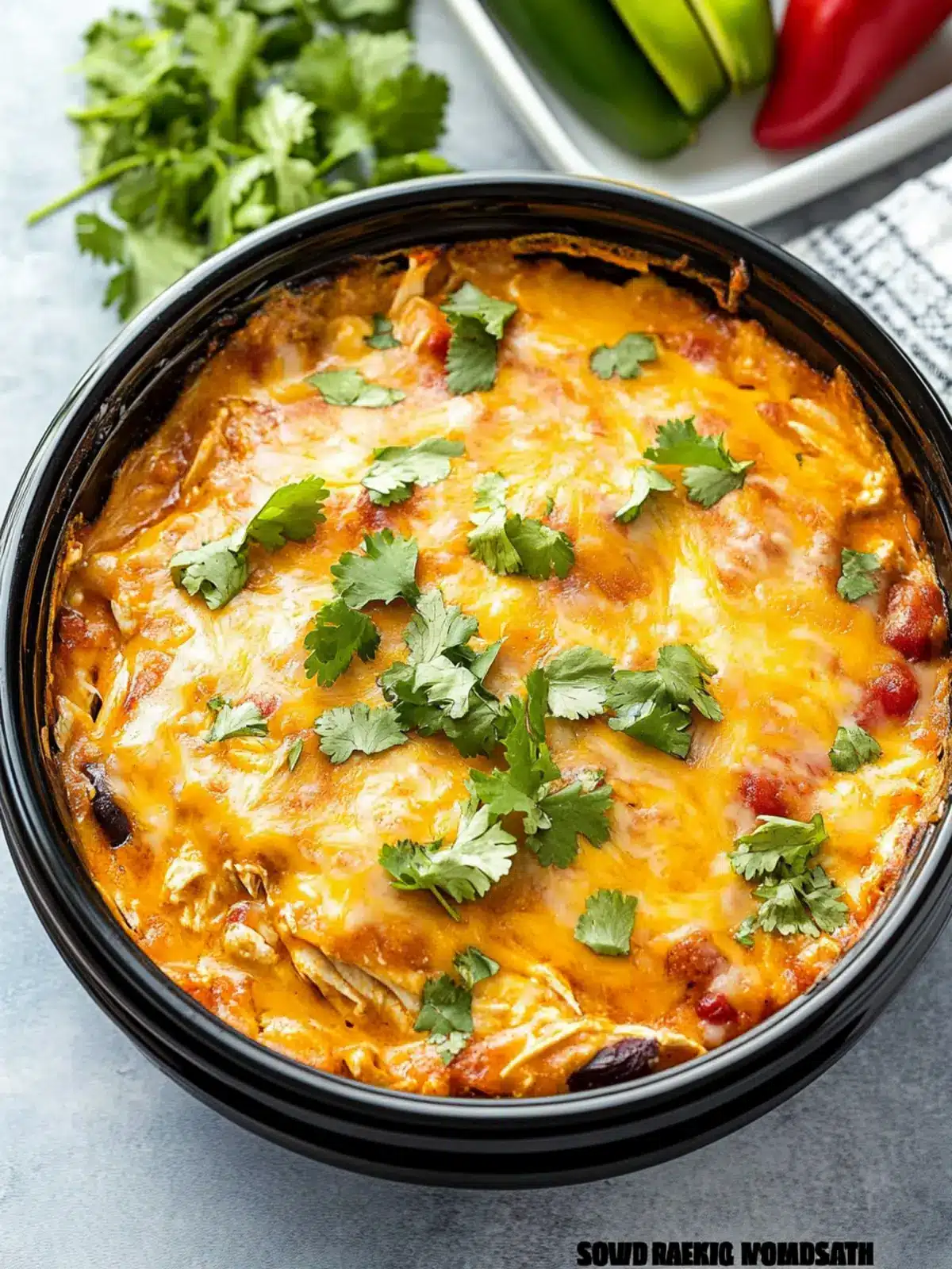 Savor the Flavor: Easy Slow Cooker Chicken Enchilada Casserole 5 Slow Cooker Chicken Enchilada Casserole