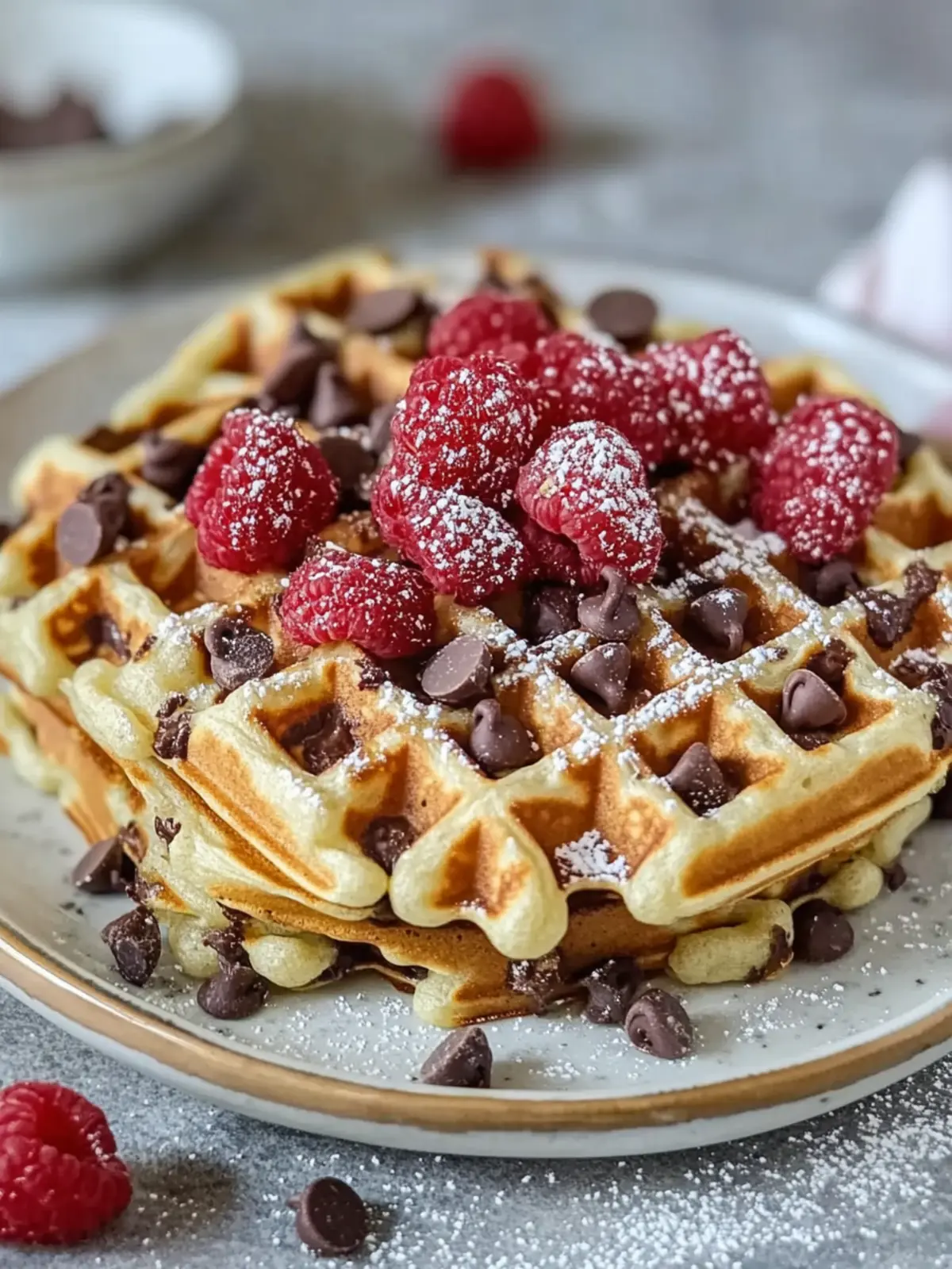 Chocolate Chip Protein Waffles: 25g Protein for Busy Mornings 4 Chocolate Chip Protein Waffles 25g Protein Easy Freezer Breakfast