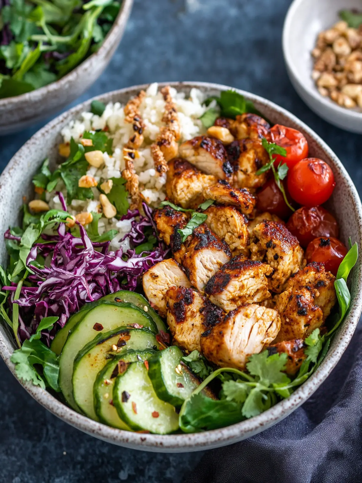 Spicy Chicken Nourish Bowl with Flavor-Packed Couscous Delight 2 Spicy Chicken Nourish Bowl