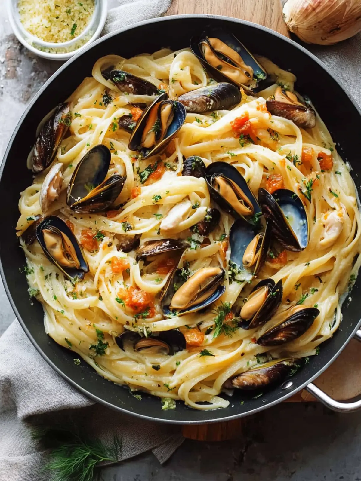 Creamy Mussels Pasta With Garlic And Fennel Delight 4 Mussels Pasta With Garlic And Fennel