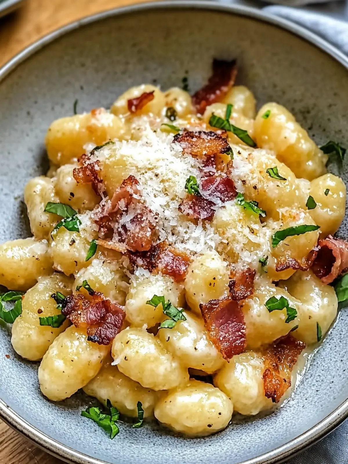 Gnocchi Carbonara with Bacon & Parmesan for Cozy Evenings 4 Gnocchi Carbonara with Bacon & Parmesan for Cozy Evenings