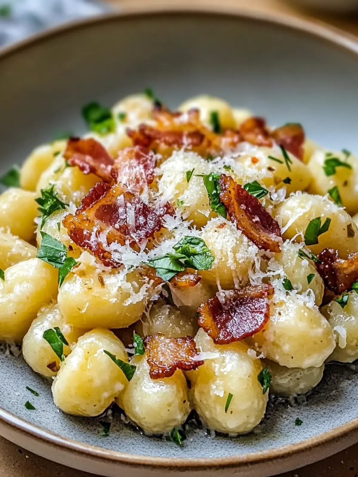 Gnocchi Carbonara with Bacon & Parmesan for Cozy Evenings 5 Gnocchi Carbonara with Bacon & Parmesan for Cozy Evenings