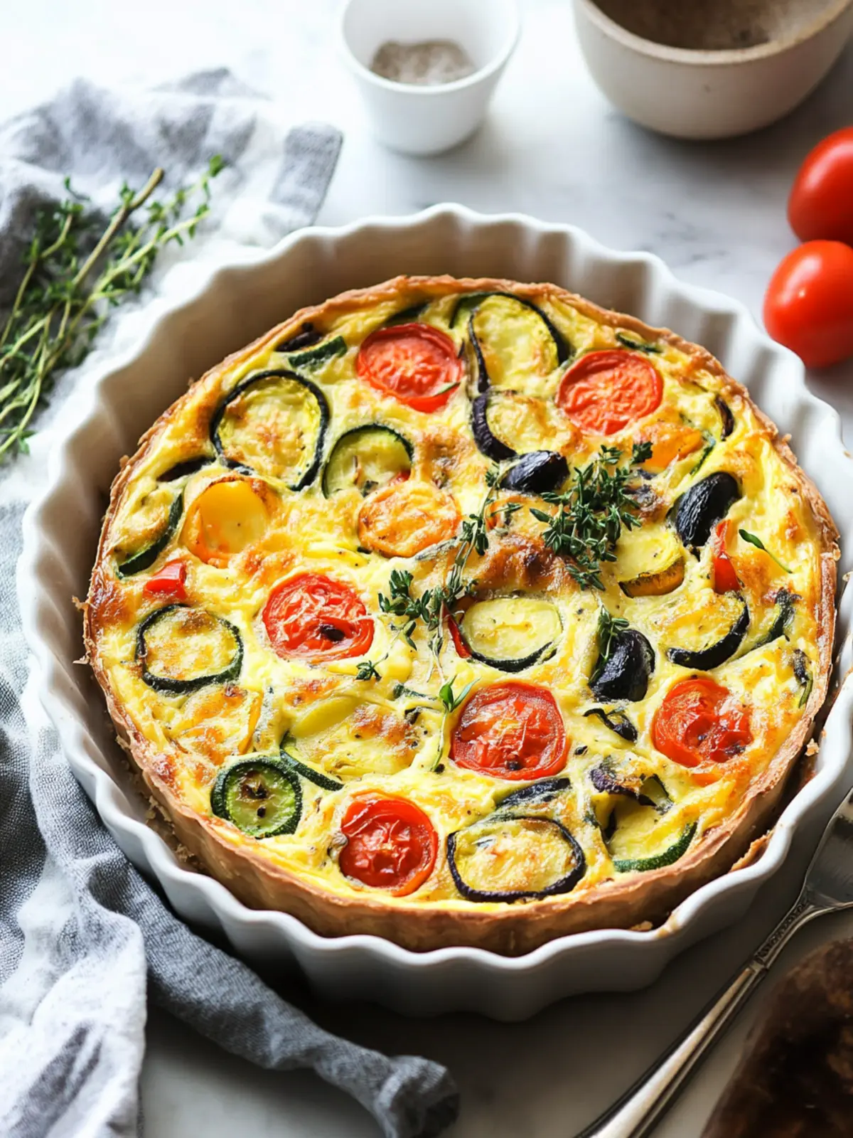Crustless Garden Vegetable Quiche: A Light and Flavorful Delight 2 Crustless Garden Vegetable Quiche (gluten free + dairy free)