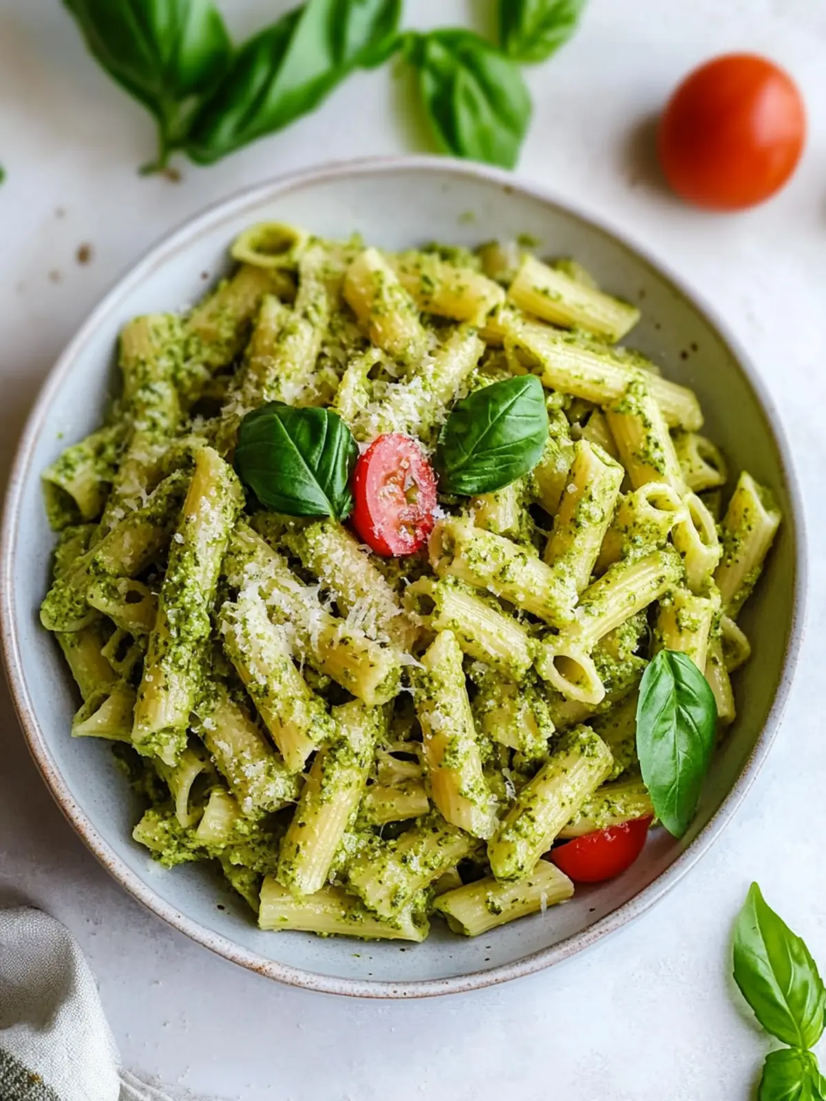 Easy Vegan Nut-Free Pesto Pasta Ready in Just 20 Minutes 4 Easy Vegan Nut Free Pesto Pasta