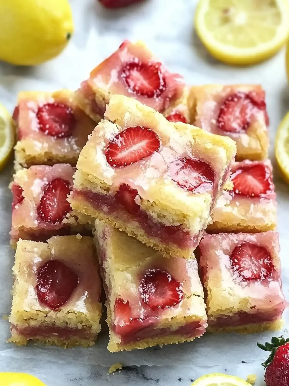 Delicious Strawberry Lemon Blondies for Sunny Days 5 Strawberry Lemon Blondies
