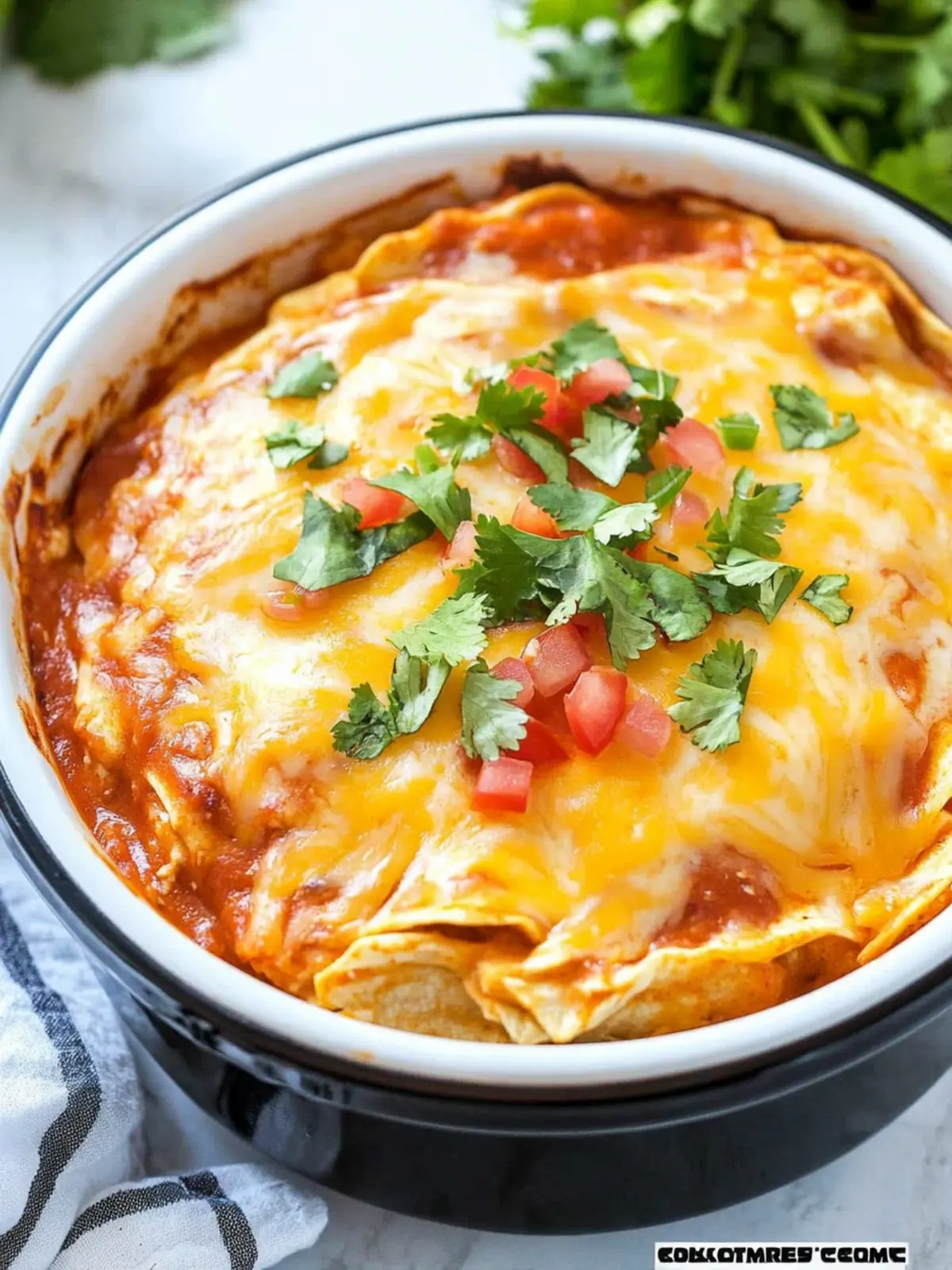 Savor the Flavor: Easy Slow Cooker Chicken Enchilada Casserole 2 Slow Cooker Chicken Enchilada Casserole