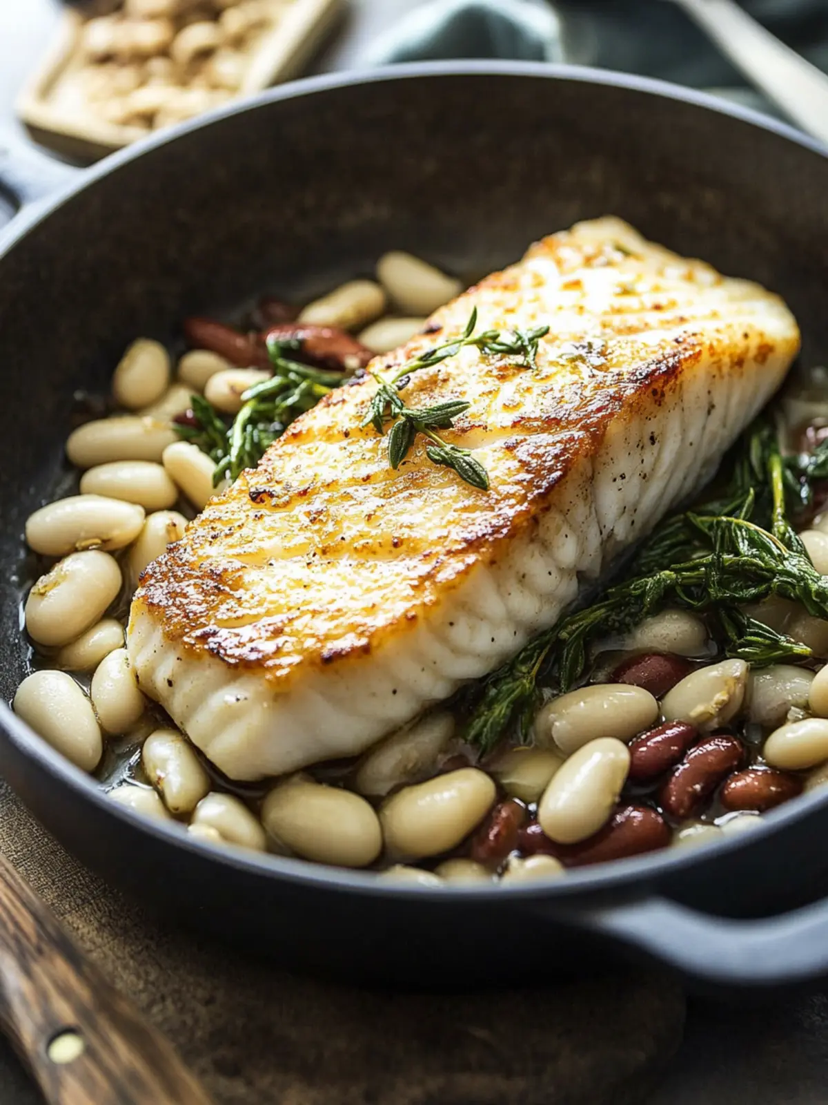 Pan Seared Halibut with White Beans: A Flavorful Dinner Delight 5 Pan Seared Halibut with White Beans