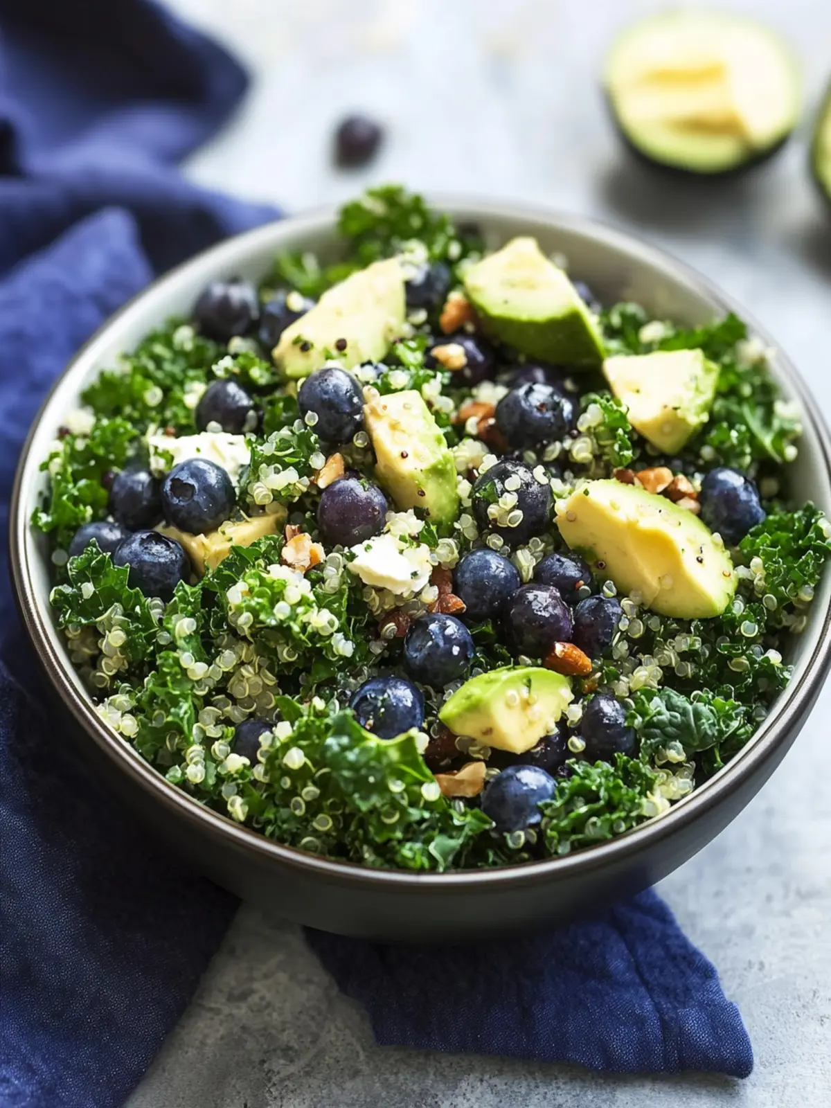 Vibrant Kale Quinoa Salad with Blueberries for a Fresh Boost 3 Kale Quinoa Salad with Blueberries