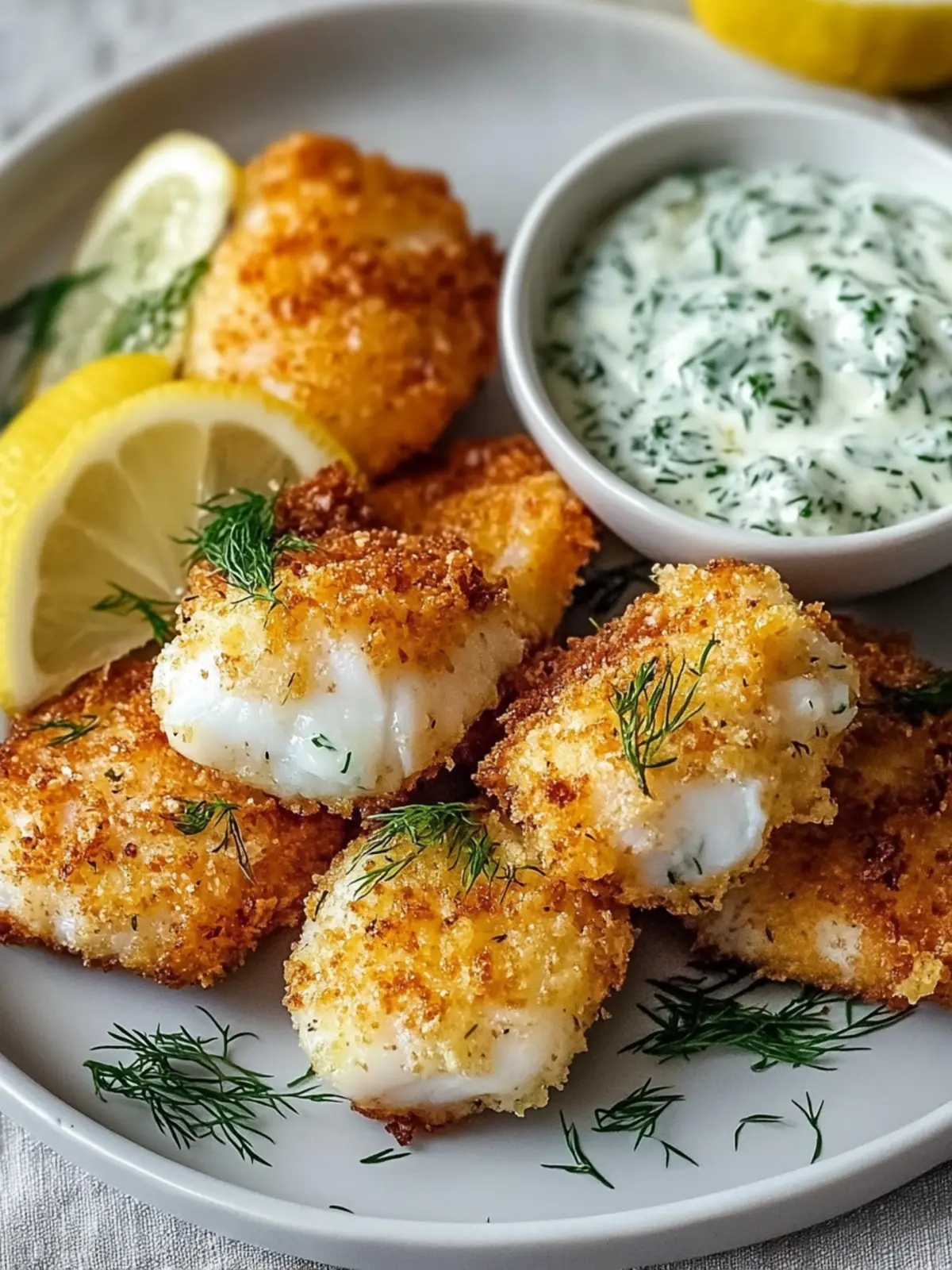 Crispy Cod with Lemon Dill Tartar Sauce for Ultimate Flavor 4 Crispy Cod with Lemon Dill Tartar Sauce