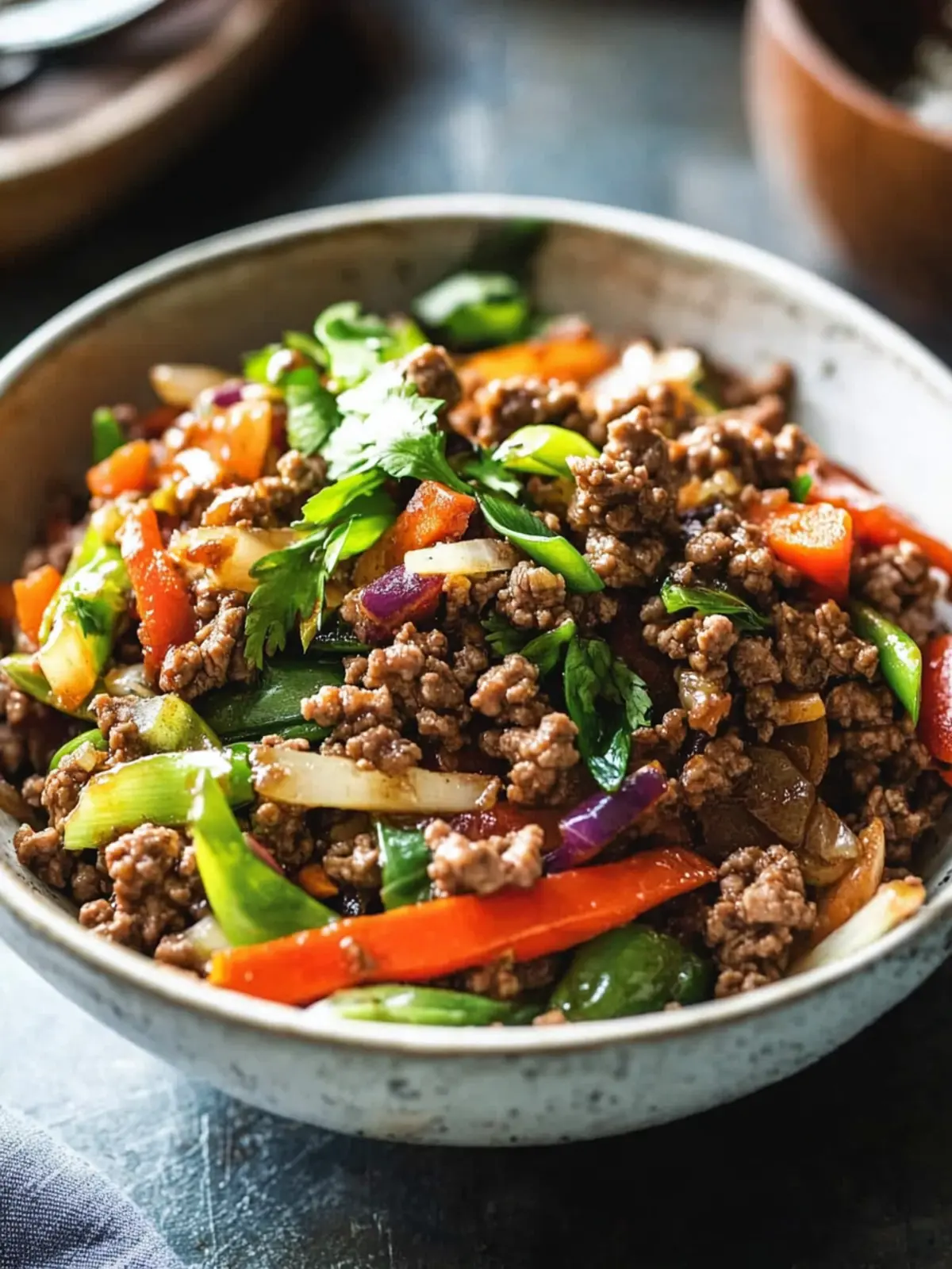 Savory Ground Beef Stir Fry {Paleo, Whole30} in 20 Minutes 2 Ground Beef Stir Fry {Paleo, Whole30}