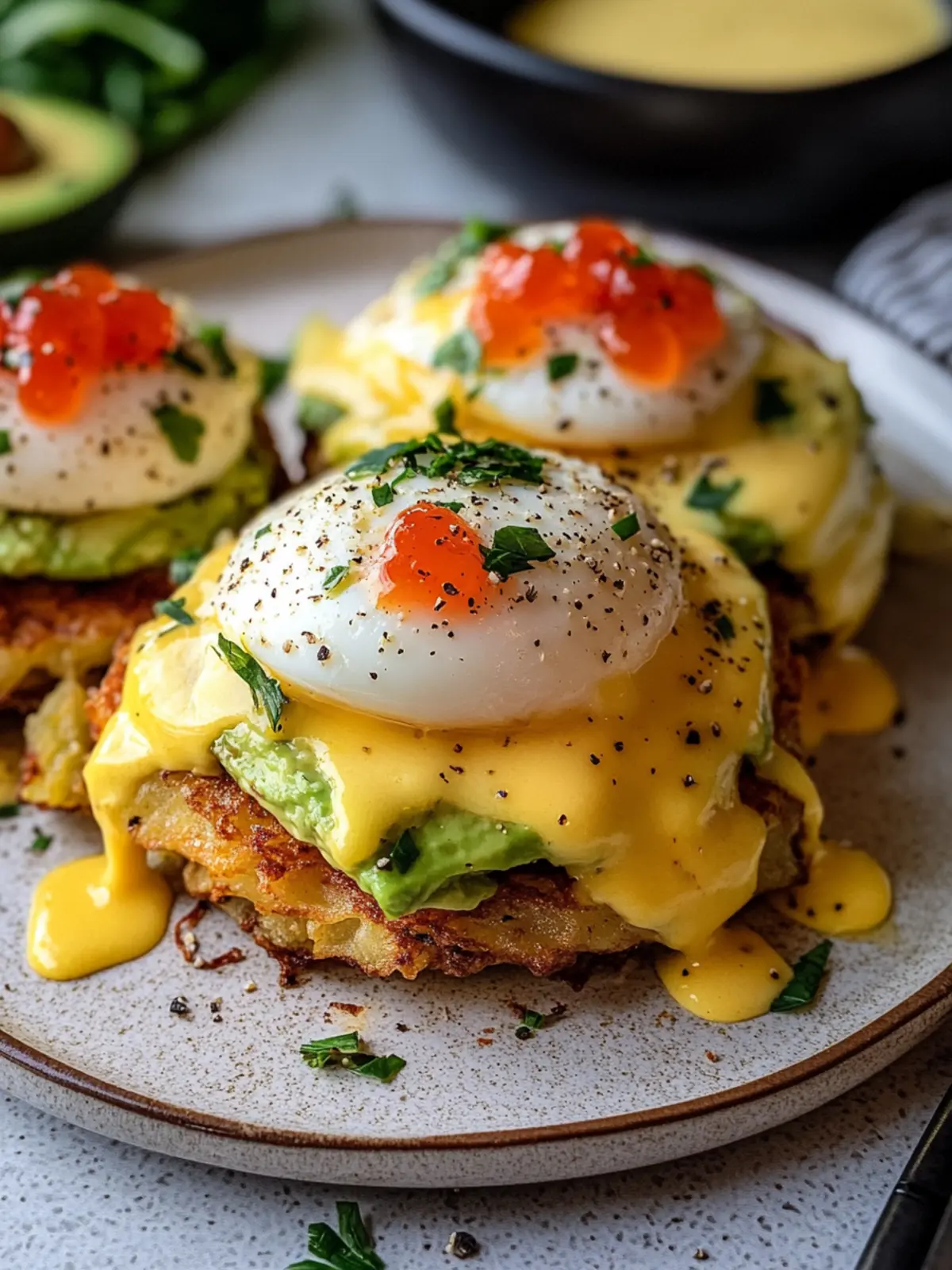 Hashbrown Avocado Eggs Benedict: Your Next Brunch Obsession 4 Hashbrown Avocado Eggs Benedict