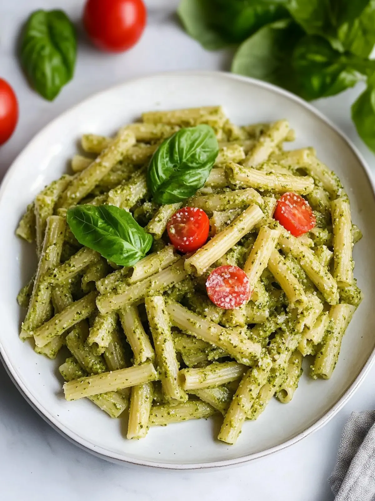 Easy Vegan Nut-Free Pesto Pasta Ready in Just 20 Minutes 2 Easy Vegan Nut Free Pesto Pasta