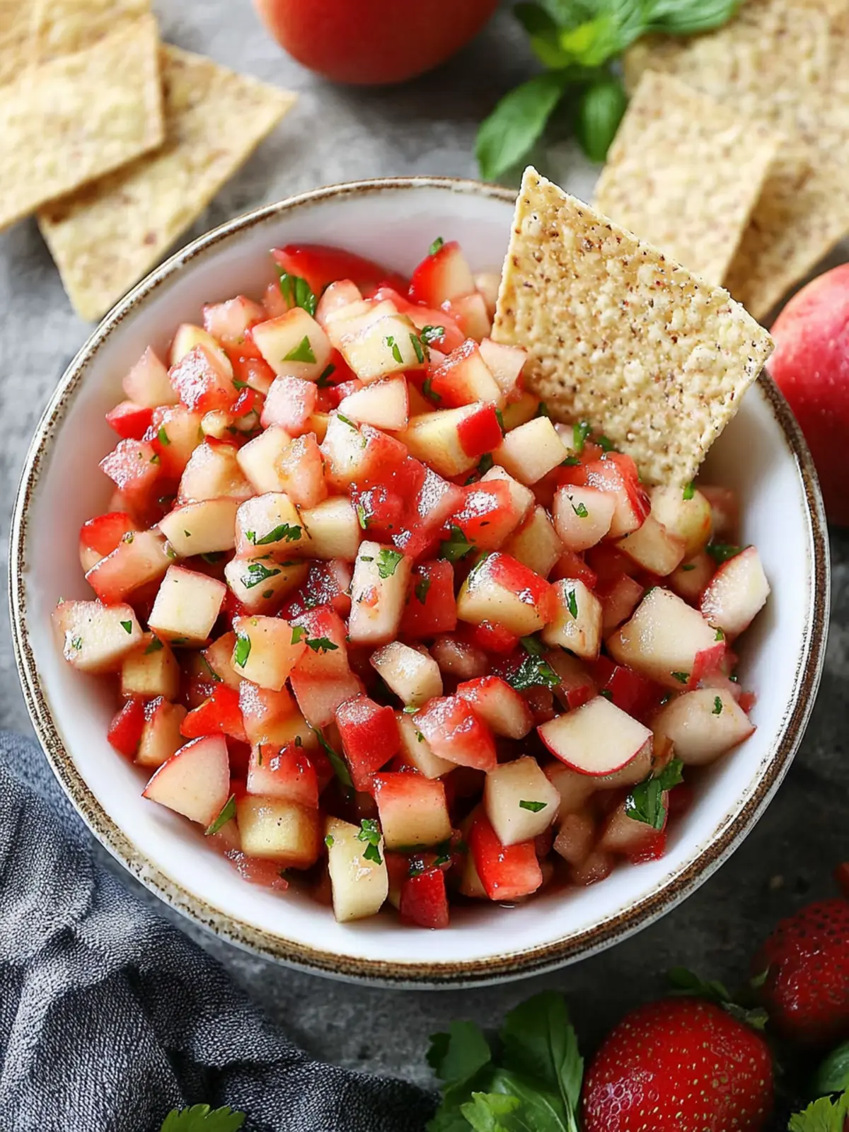 Fresh Apple Salsa with Strawberries for a Zesty Twist 4 Fresh Apple Salsa with Strawberries