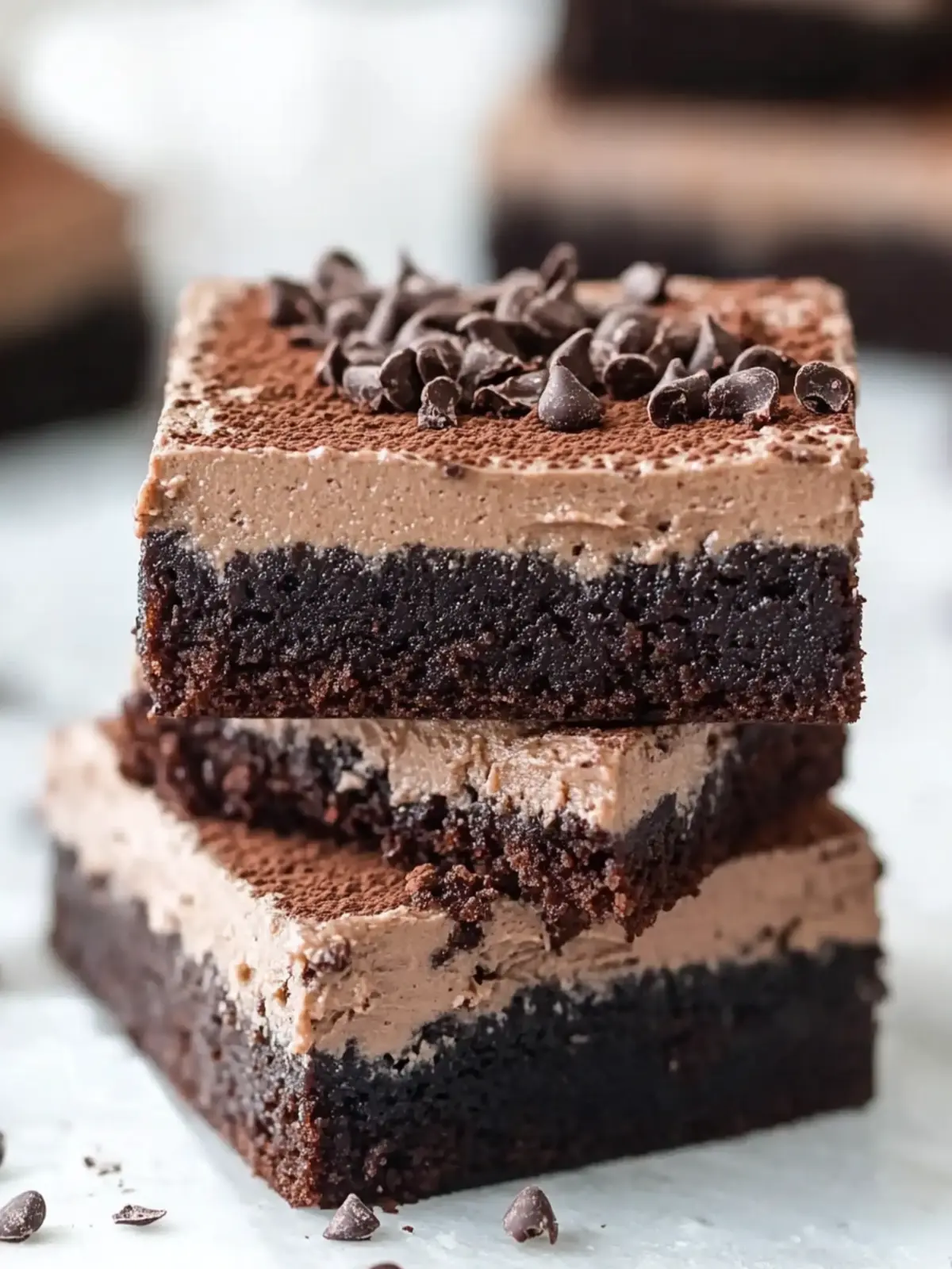 Decadent Chocolate Mousse Brownies That Will Wow You! 2 Chocolate Mousse Brownies or Best Brownies EVER!